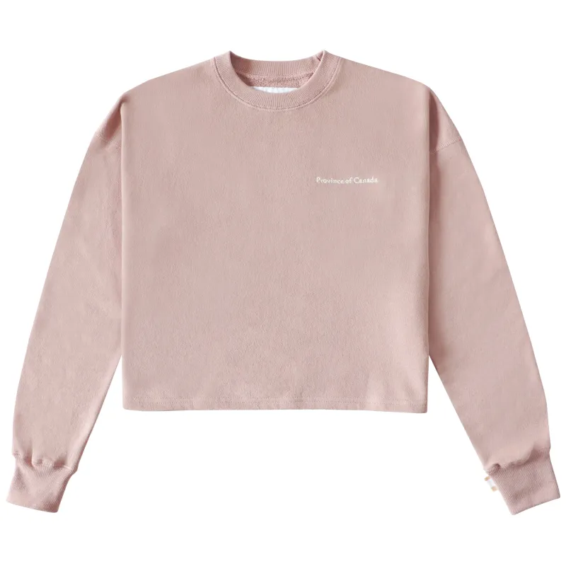 French Terry Crop Sweatshirt Dark Dusk sold by Province of Canada