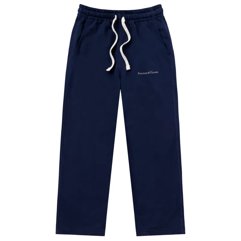 Wide Leg Cropped French Terry Sweatpant Navy - Unisex sold by Province of Canada
