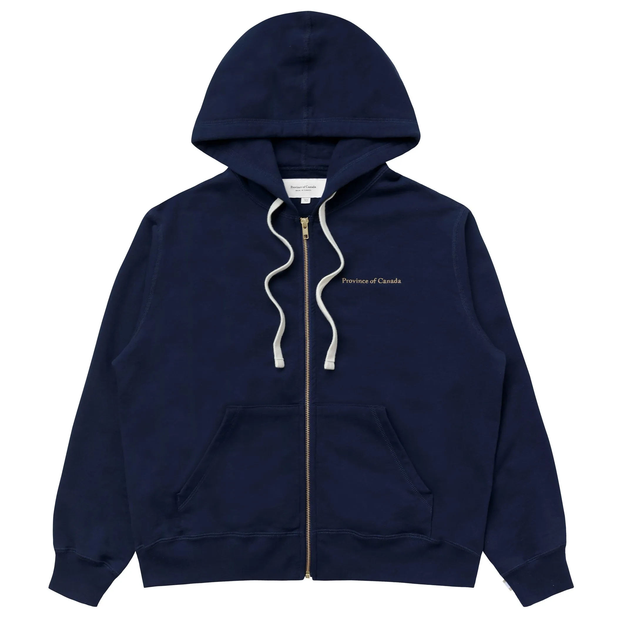 French Terry Zip Hoodie Navy - Unisex sold by Province of Canada