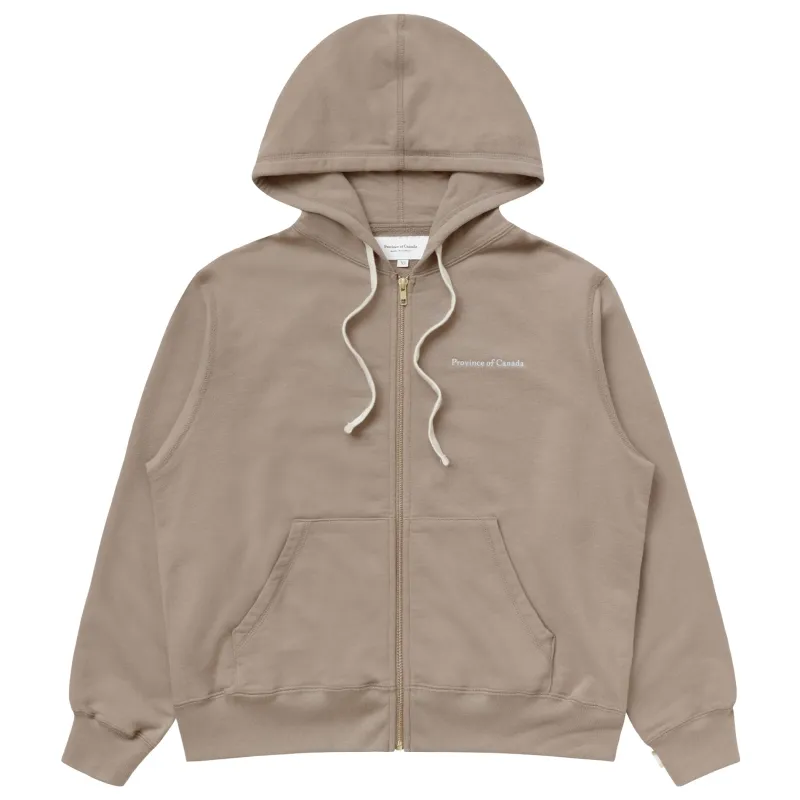 French Terry Zip Hoodie Mocha - Unisex sold by Province of Canada