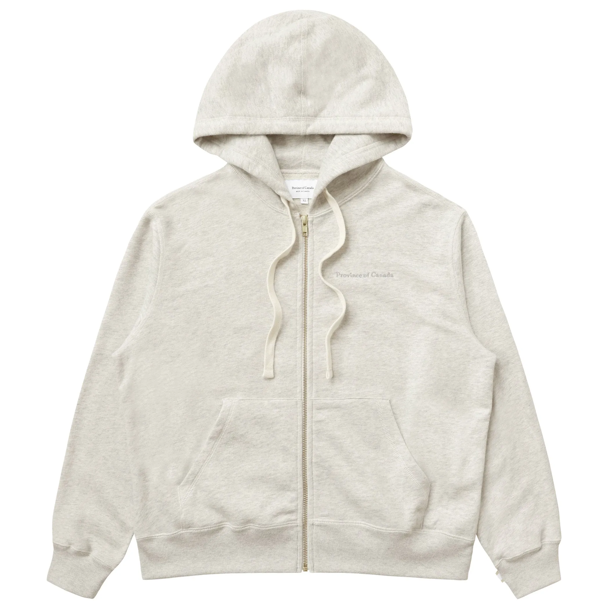 French Terry Zip Hoodie Eggshell - Unisex sold by Province of Canada