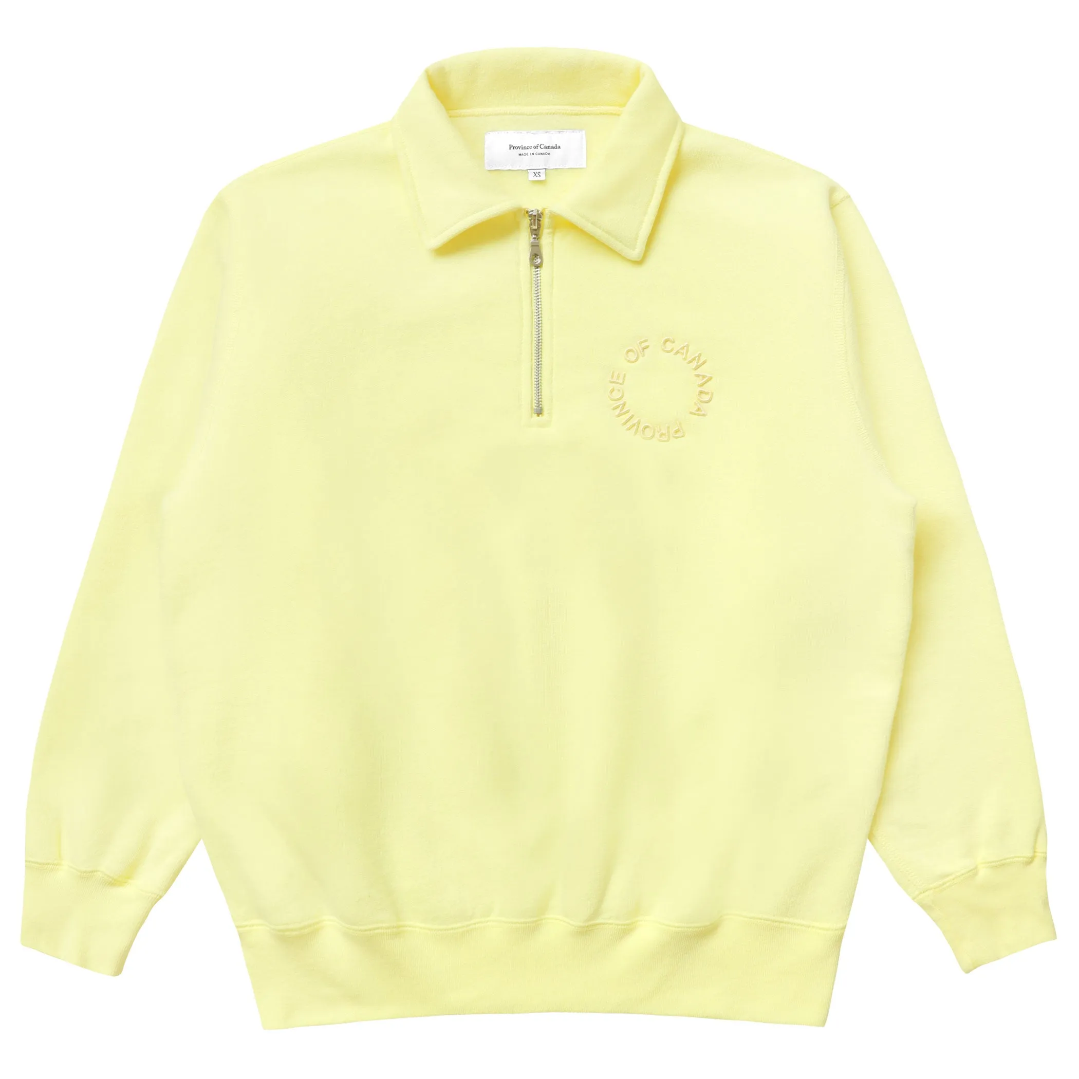 Half Zip Fleece Sweatshirt Lemon - Unisex sold by Province of Canada