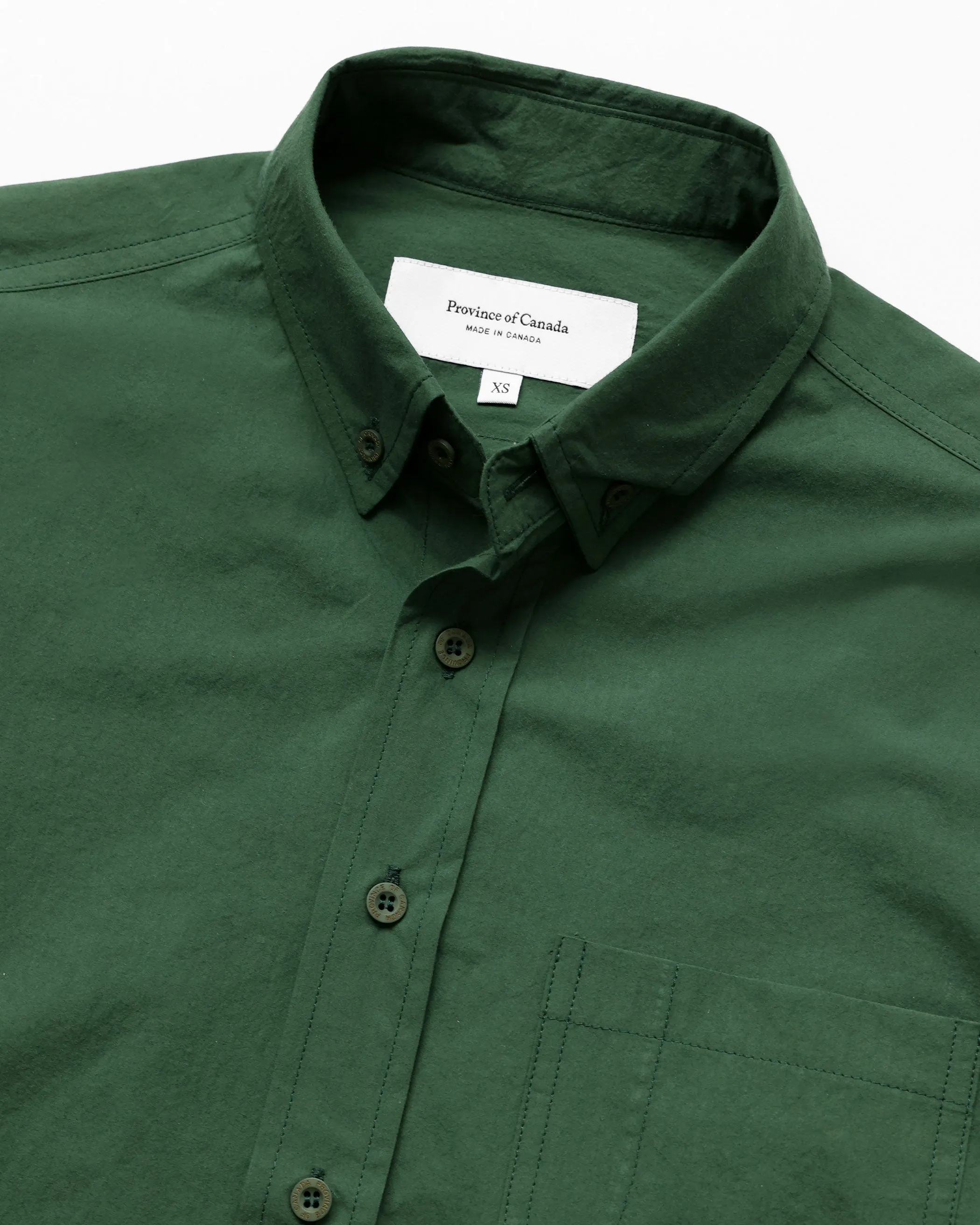 Washed Poplin Shirt Forest - Unisex sold by Province of Canada product image thumbnail 2