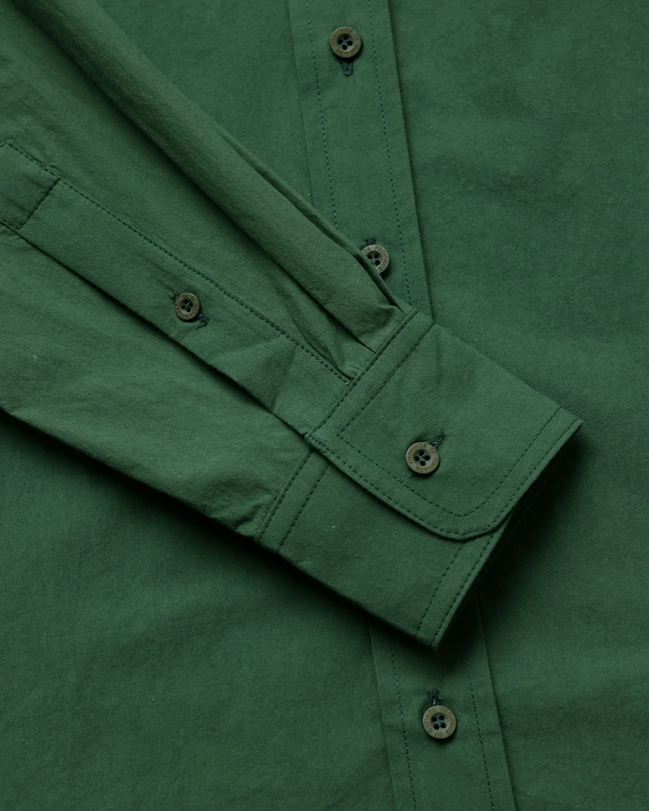 Washed Poplin Shirt Forest - Unisex sold by Province of Canada product image thumbnail 3
