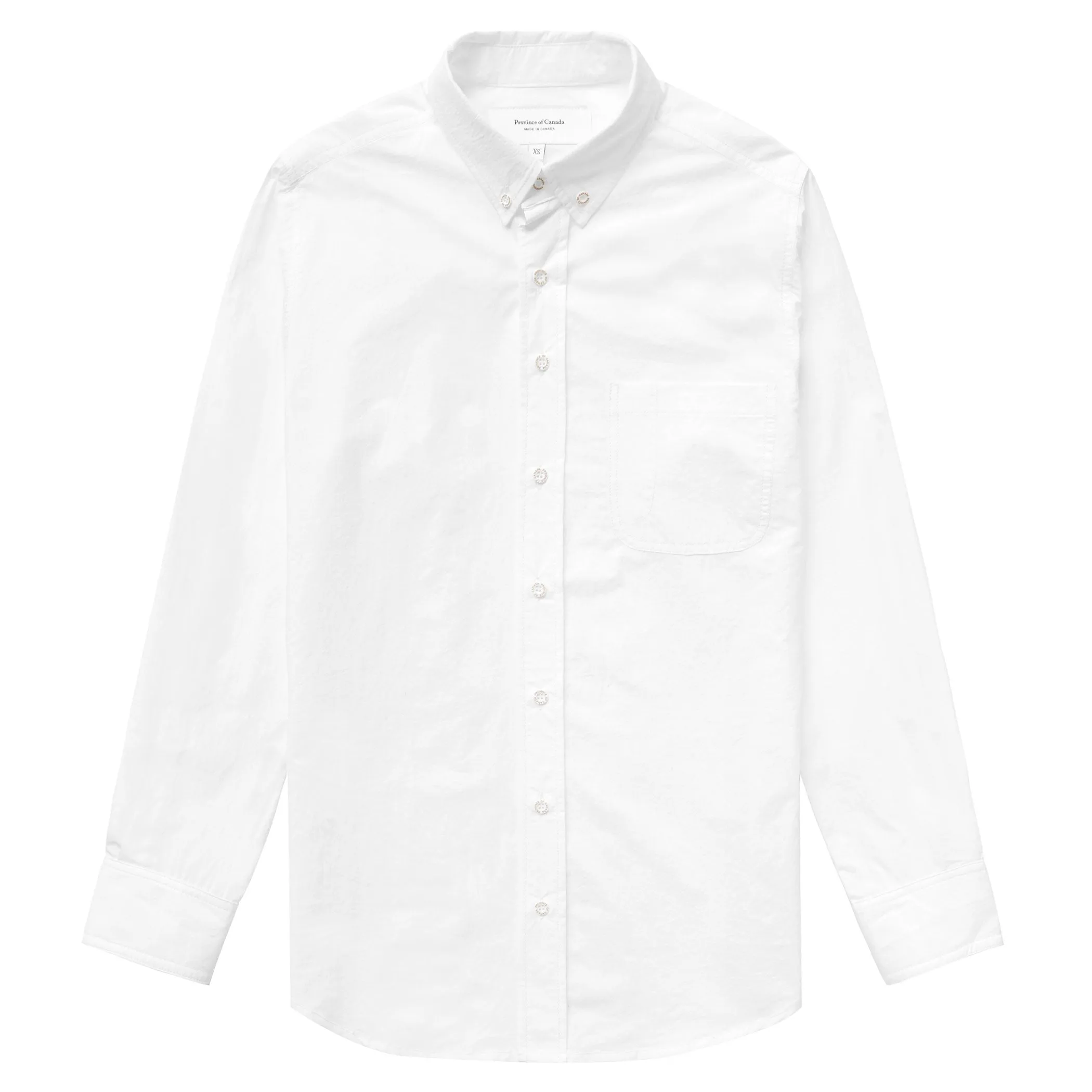 Washed Poplin Shirt White - Unisex sold by Province of Canada