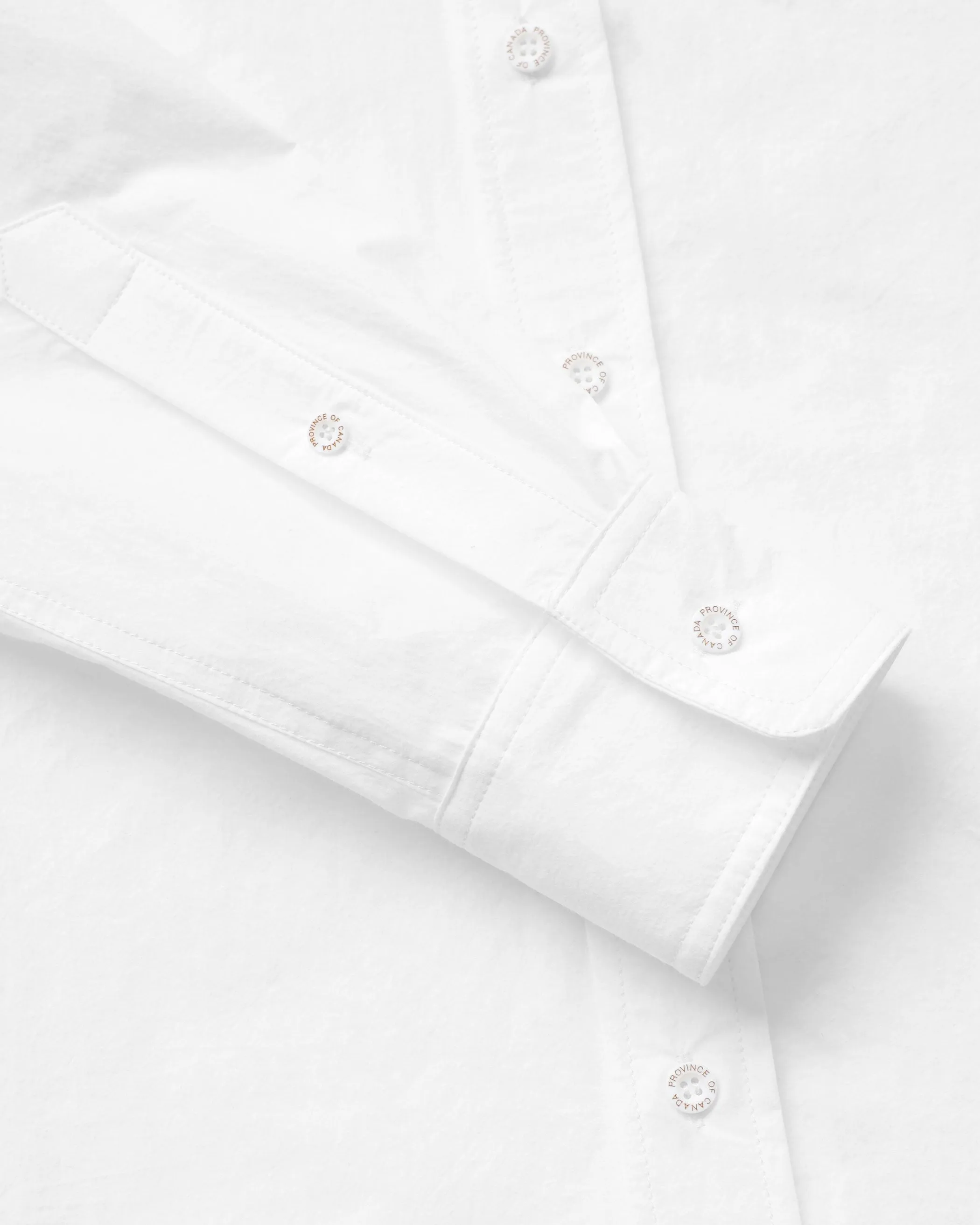 Washed Poplin Shirt White - Unisex sold by Province of Canada product image thumbnail 3