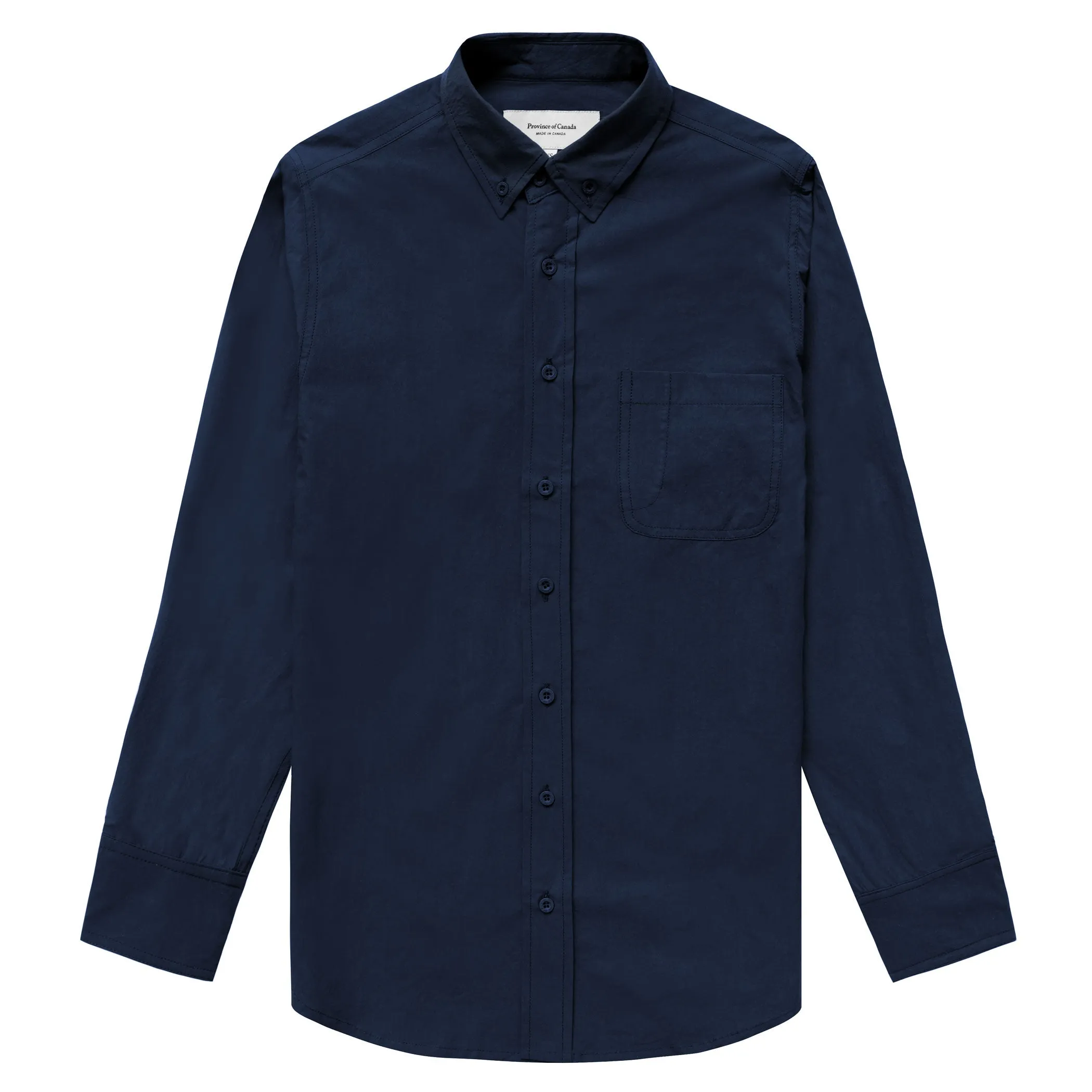 Washed Poplin Shirt Navy - Unisex sold by Province of Canada