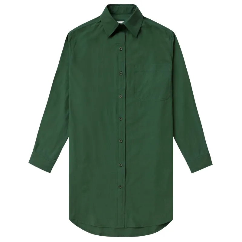 Washed Poplin Dress Forest sold by Province of Canada