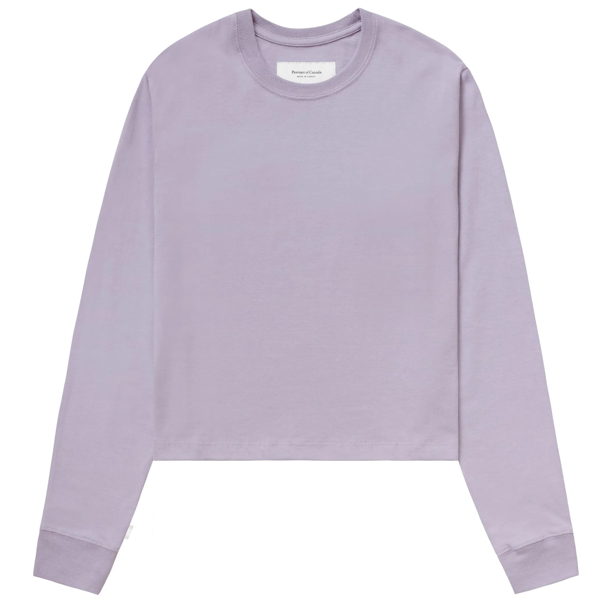 Monday Long Sleeve Crop Top Mauve sold by Province of Canada