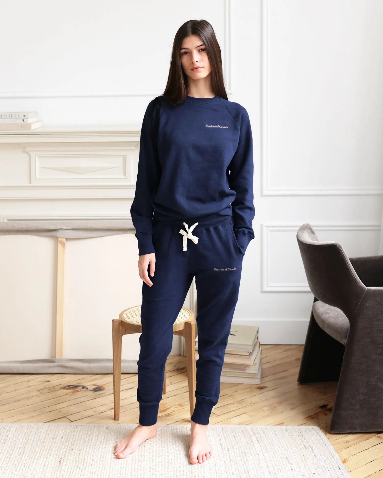Skinny French Terry Sweatpant Navy - Unisex sold by Province of Canada product image thumbnail 2