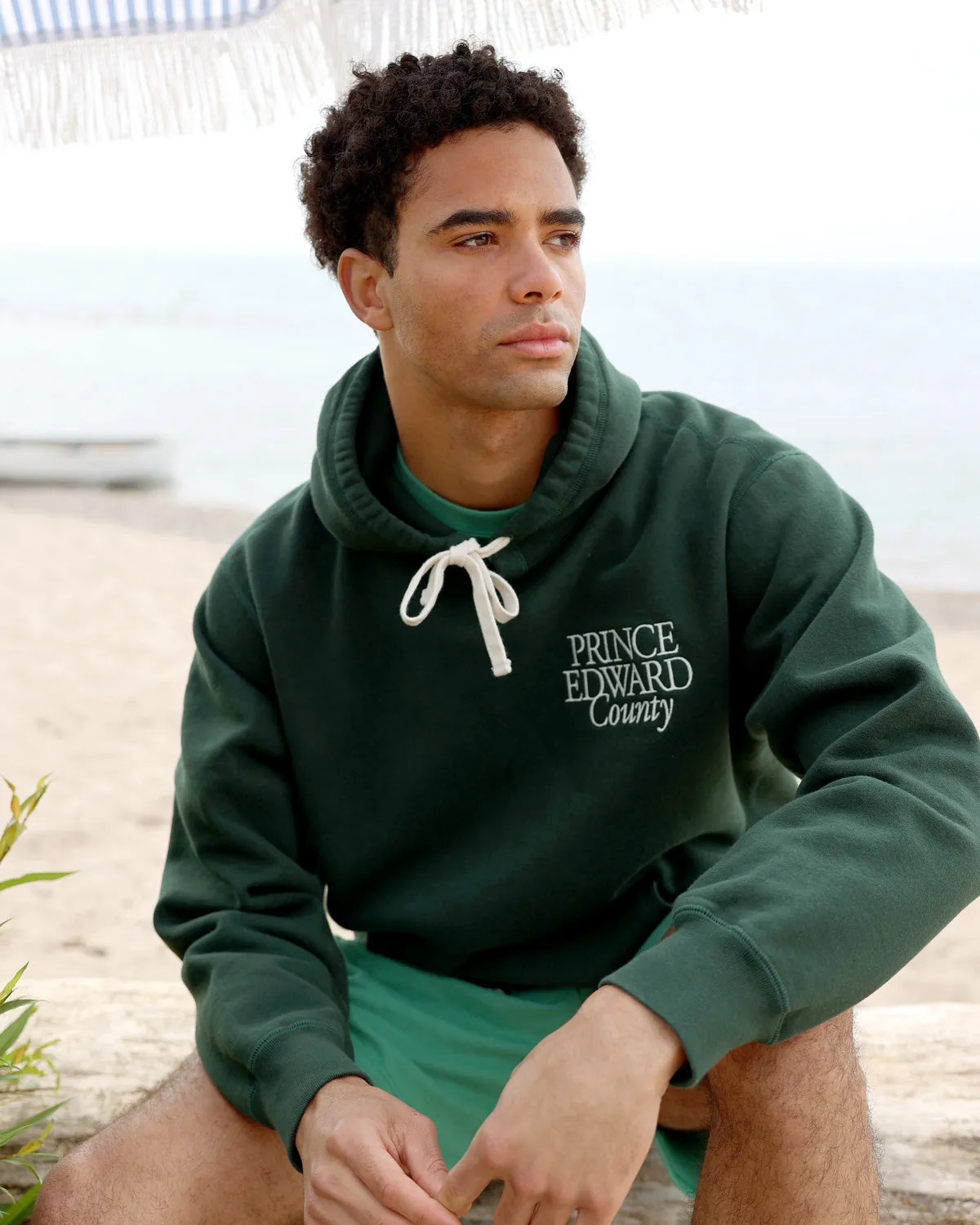 Prince Edward County Fleece Hoodie Forest - Unisex sold by Province of Canada product image thumbnail 2