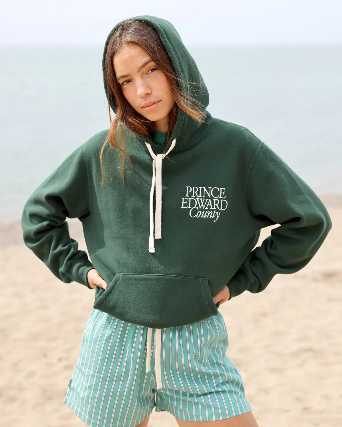 Prince Edward County Fleece Hoodie Forest - Unisex sold by Province of Canada product image thumbnail 3