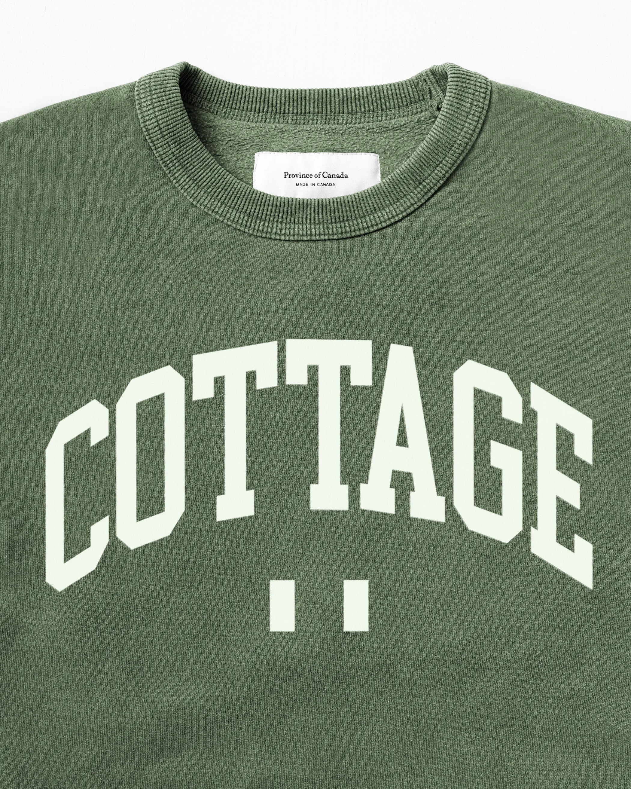 Cottage Fleece Sweatshirt Washed Olive - Unisex sold by Province of Canada product image thumbnail 2