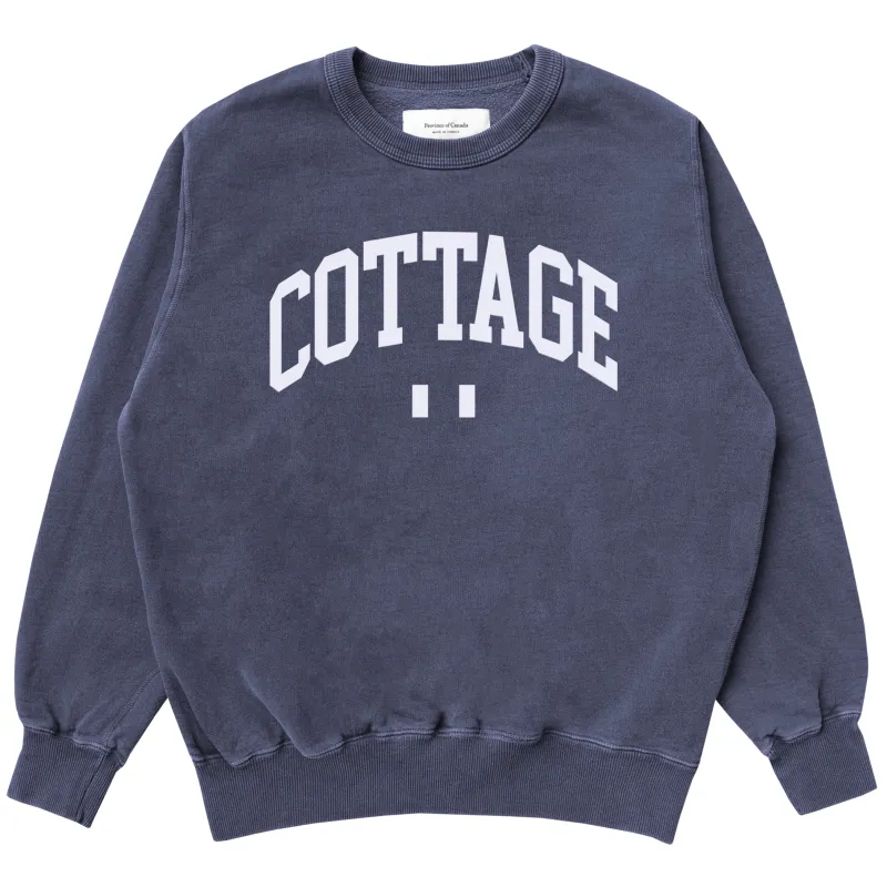 Cottage Fleece Sweatshirt Washed Navy - Unisex sold by Province of Canada