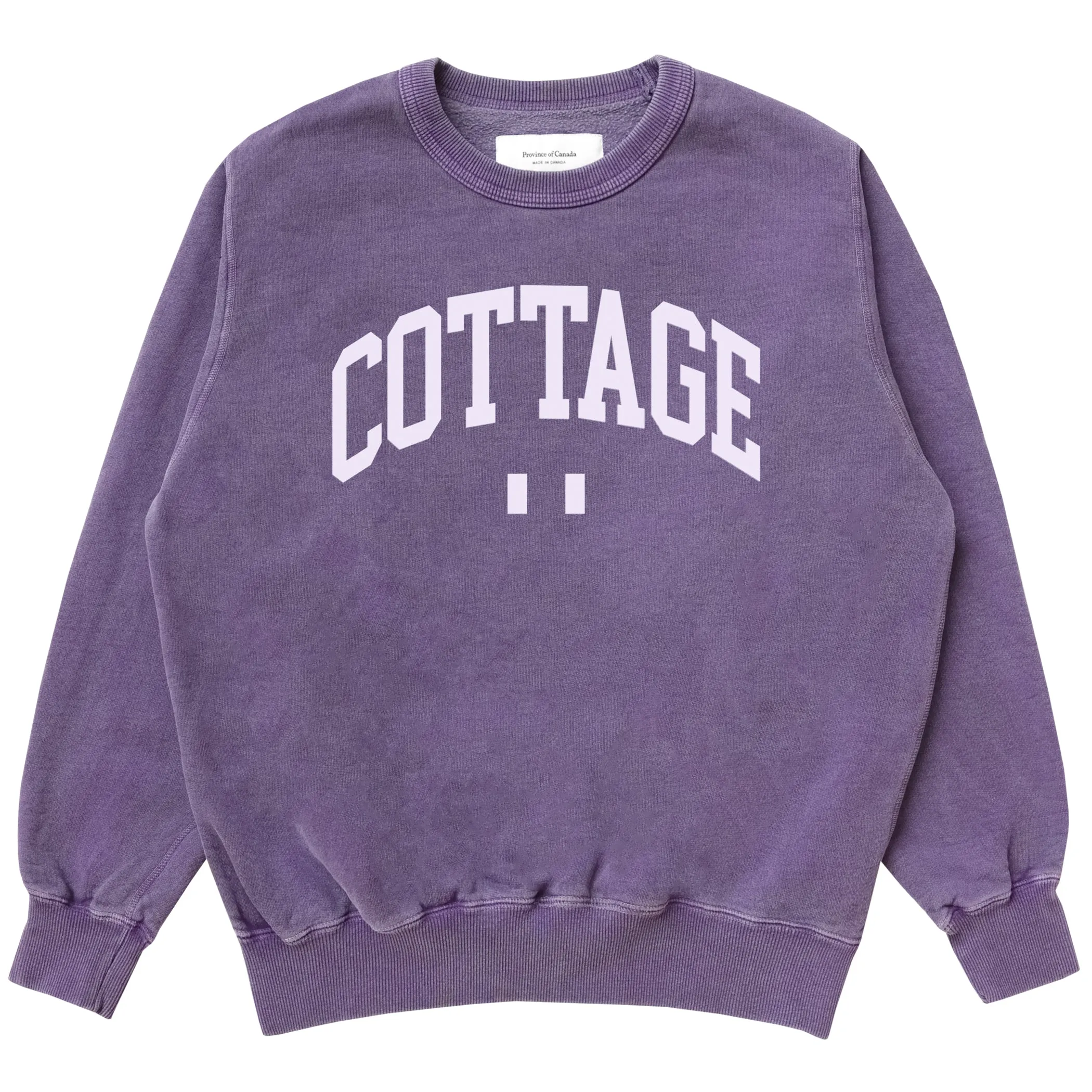 Cottage Fleece Sweatshirt Washed Purple - Unisex sold by Province of Canada