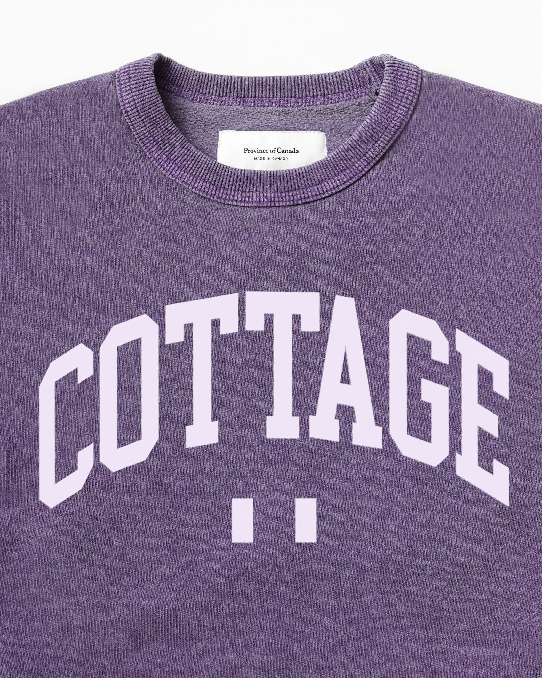 Cottage Fleece Sweatshirt Washed Purple - Unisex sold by Province of Canada product image thumbnail 2