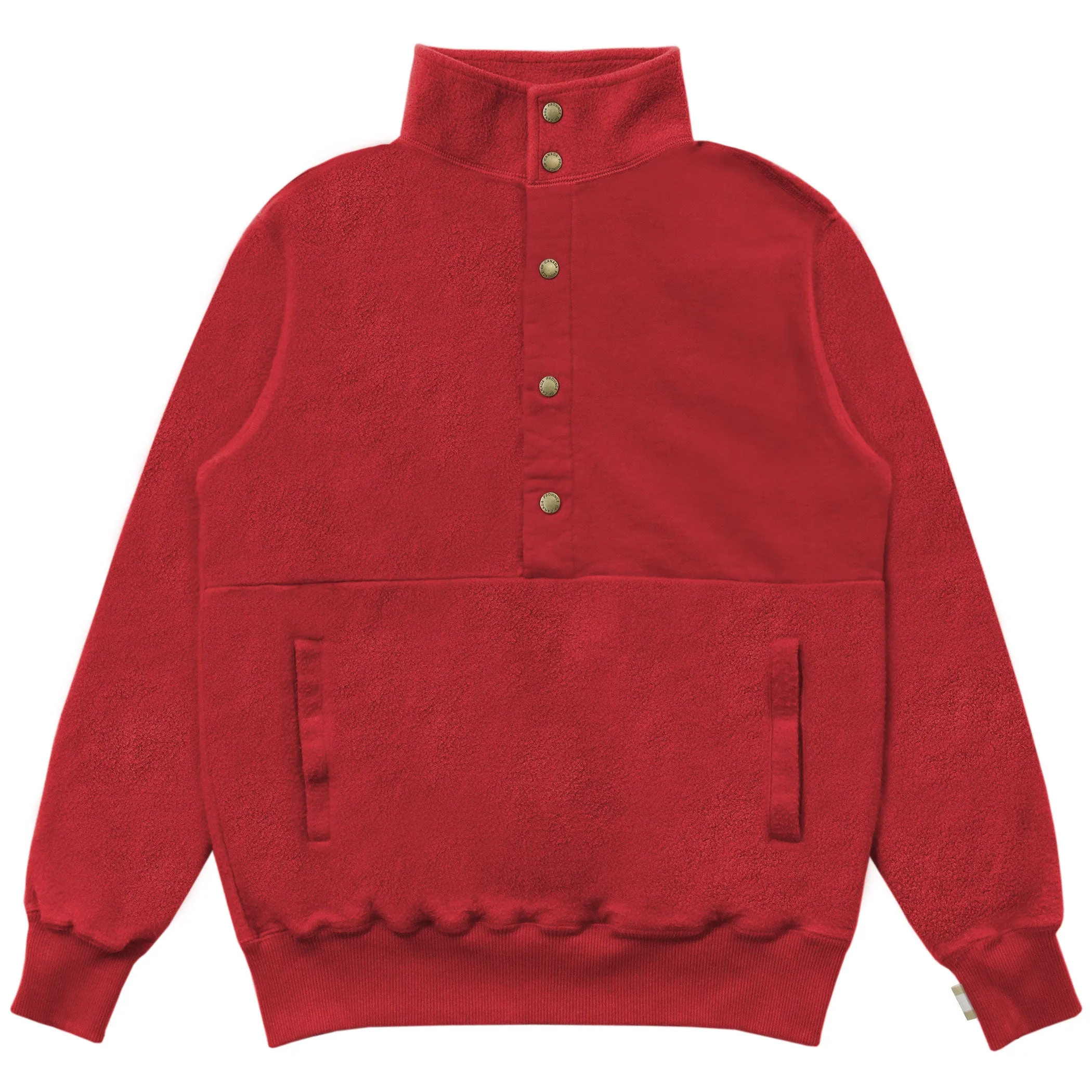 Reverse Fleece Pullover Red - Unisex sold by Province of Canada