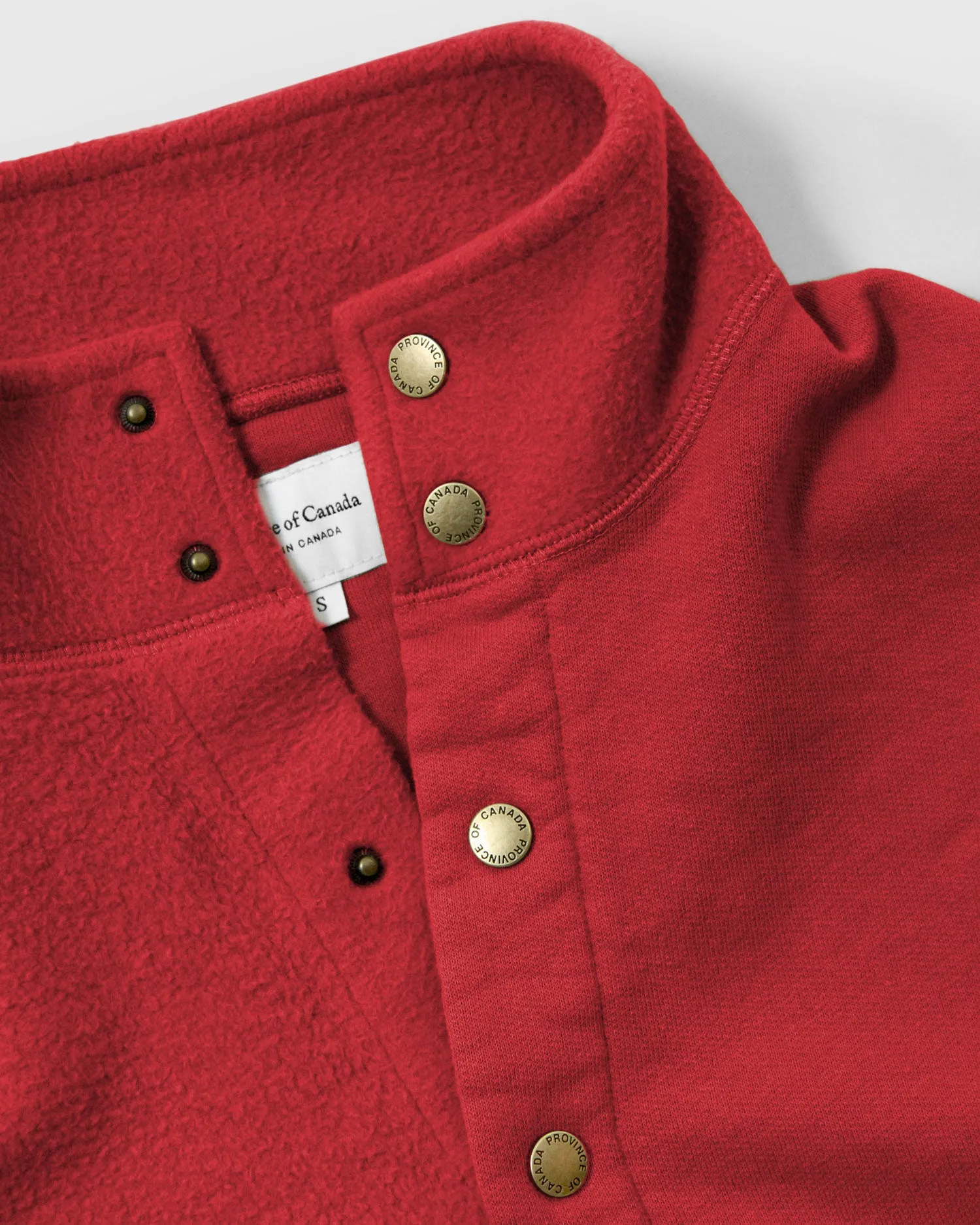 Reverse Fleece Pullover Red - Unisex sold by Province of Canada product image thumbnail 3