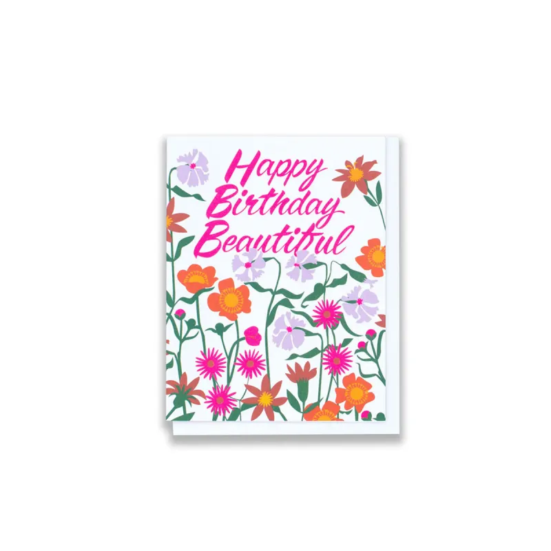Beautiful Bright Birthday Flowers Greeting Card sold by Province of Canada