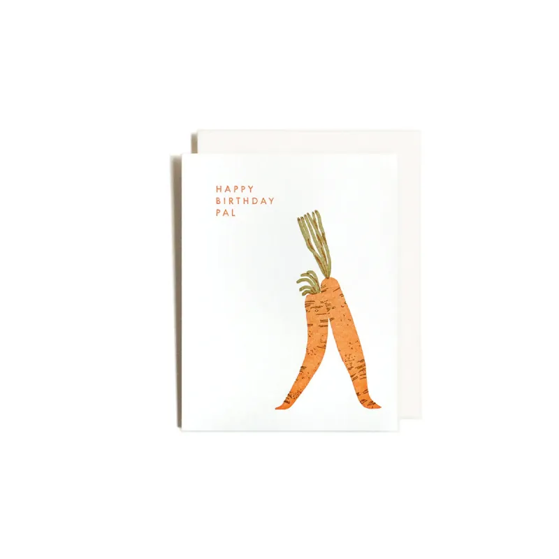 Birthday Pal Carrots Greeting Card sold by Province of Canada