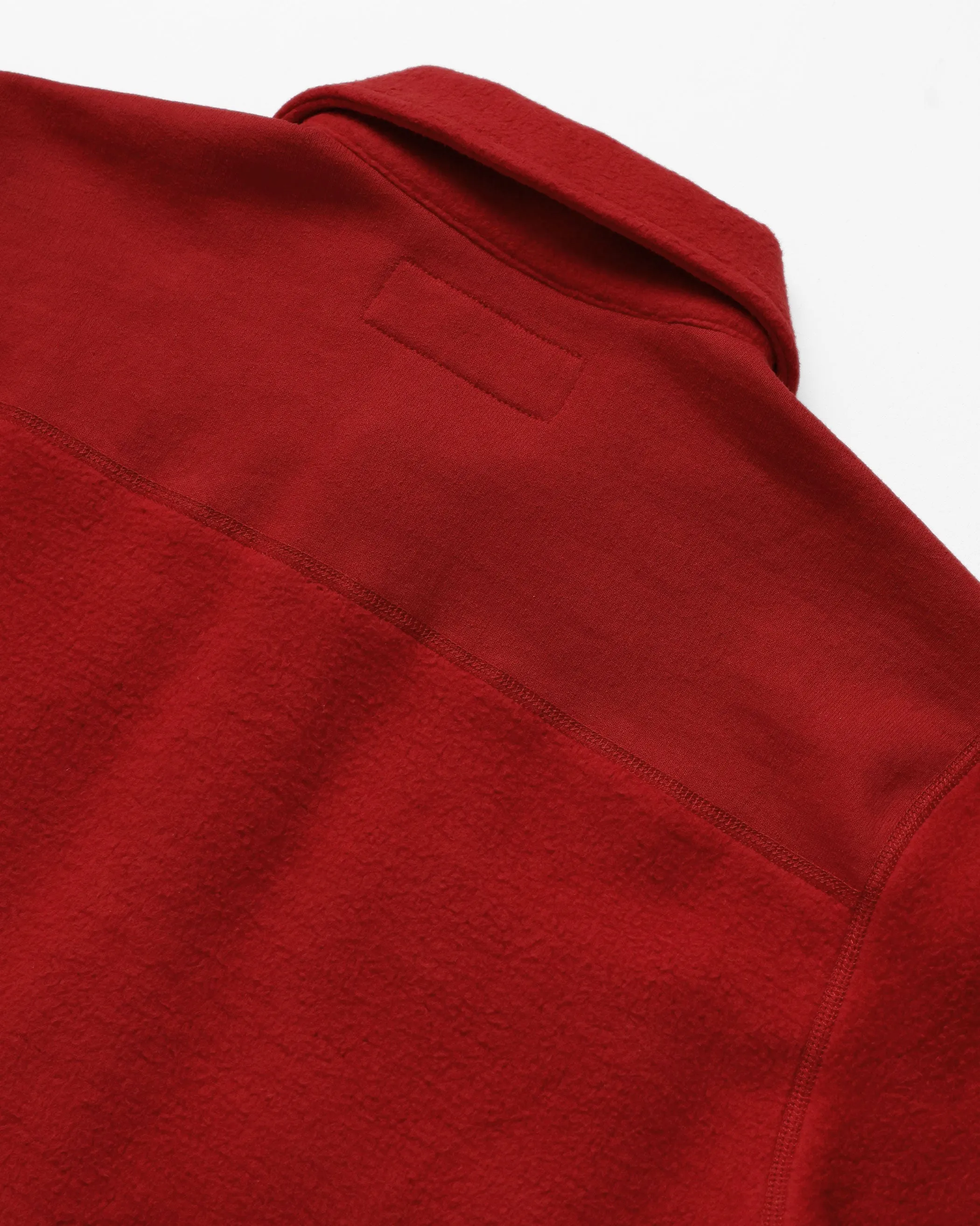 Reverse Fleece Overshirt Red - Unisex sold by Province of Canada product image thumbnail 5