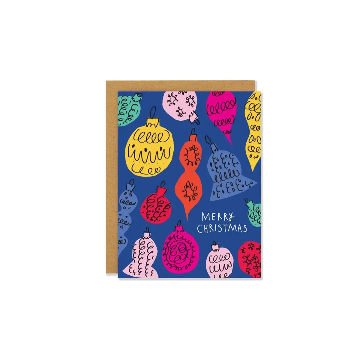 Retro Baubles Greeting Card sold by Province of Canada