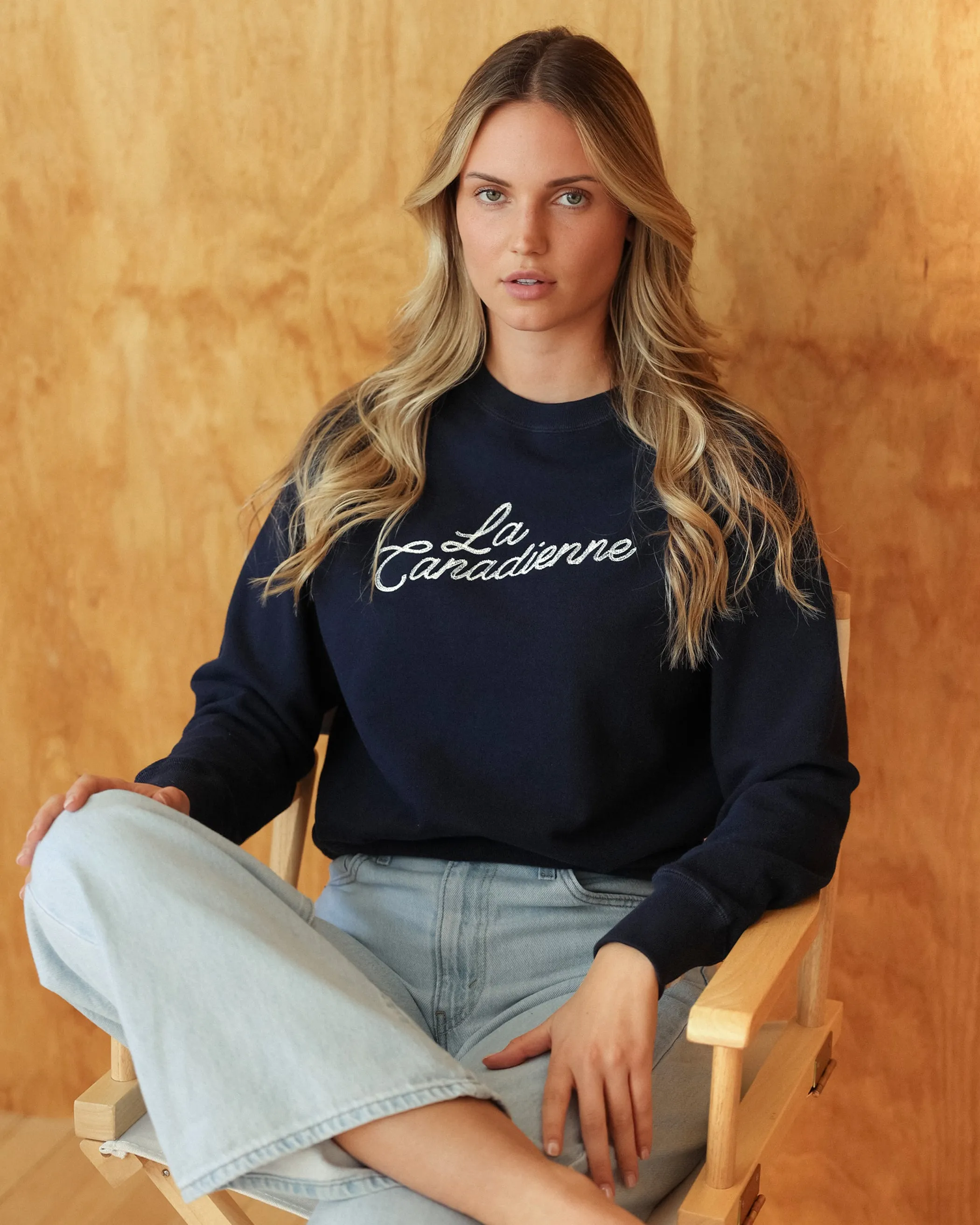 La Canadienne Sweatshirt Navy - Womens sold by Province of Canada product image thumbnail 2