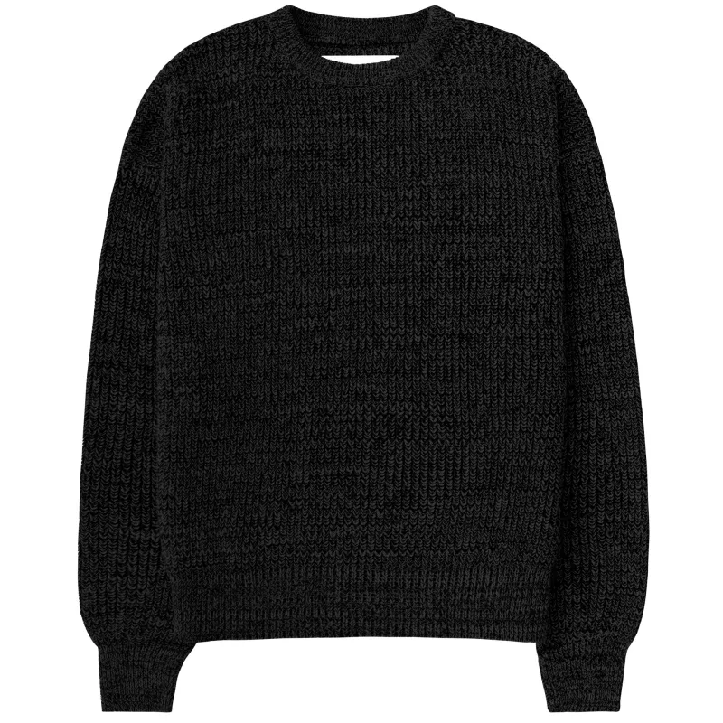 Cotton Knit Sweater Heather Black - Unisex made by Province of Canada