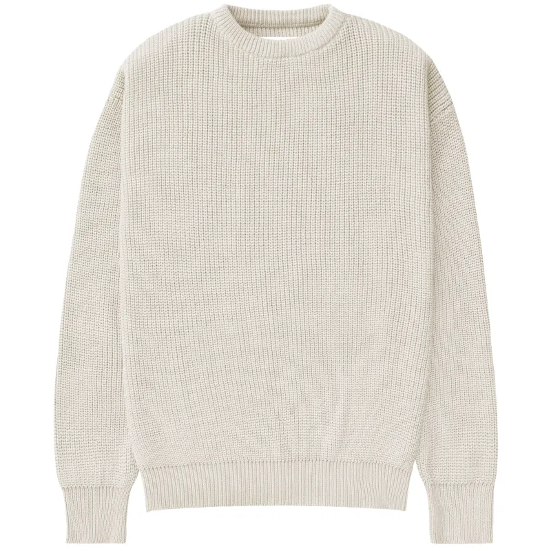 Cotton Knit Sweater Ecru - Unisex made by Province of Canada