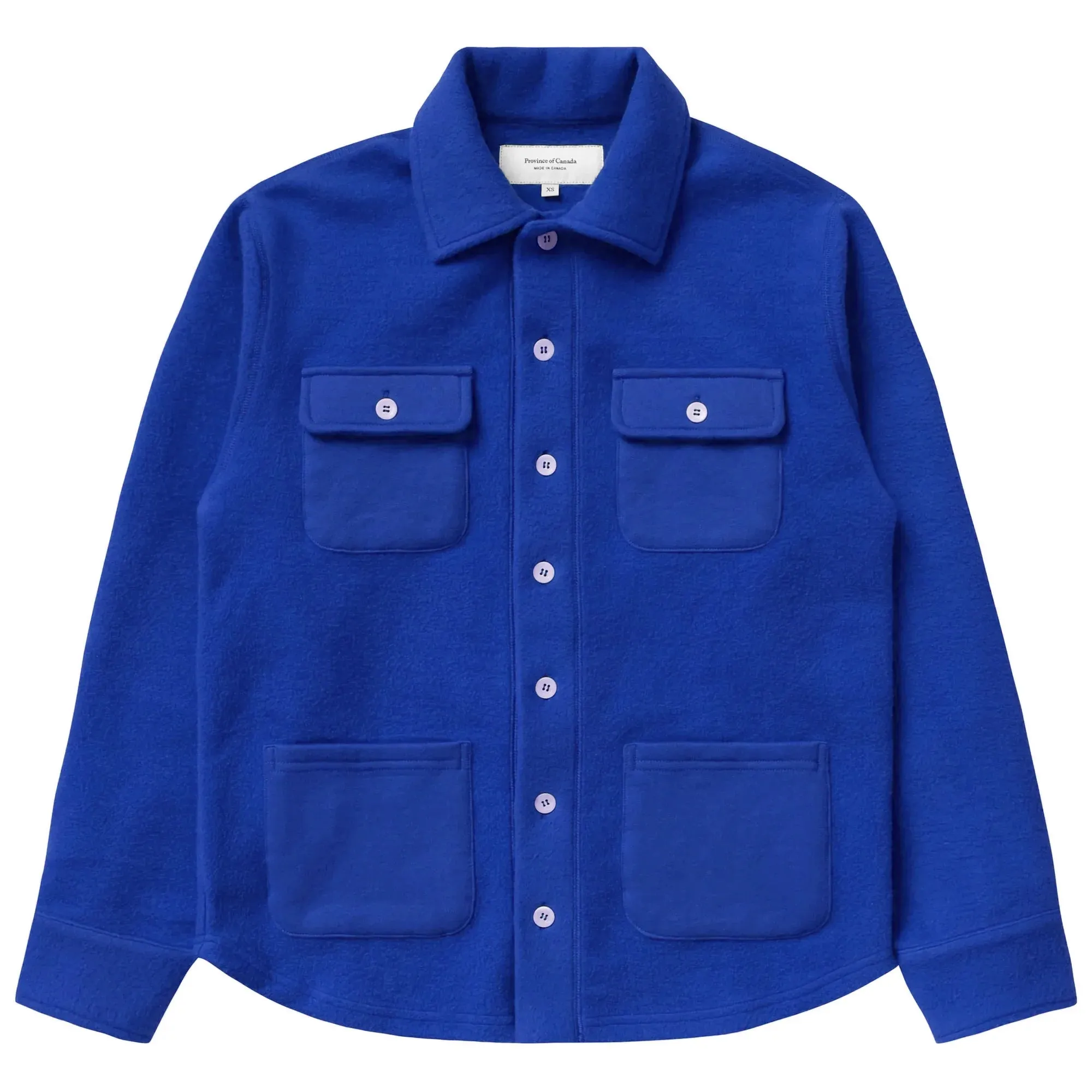 Reverse Fleece Overshirt Royal - Unisex sold by Province of Canada