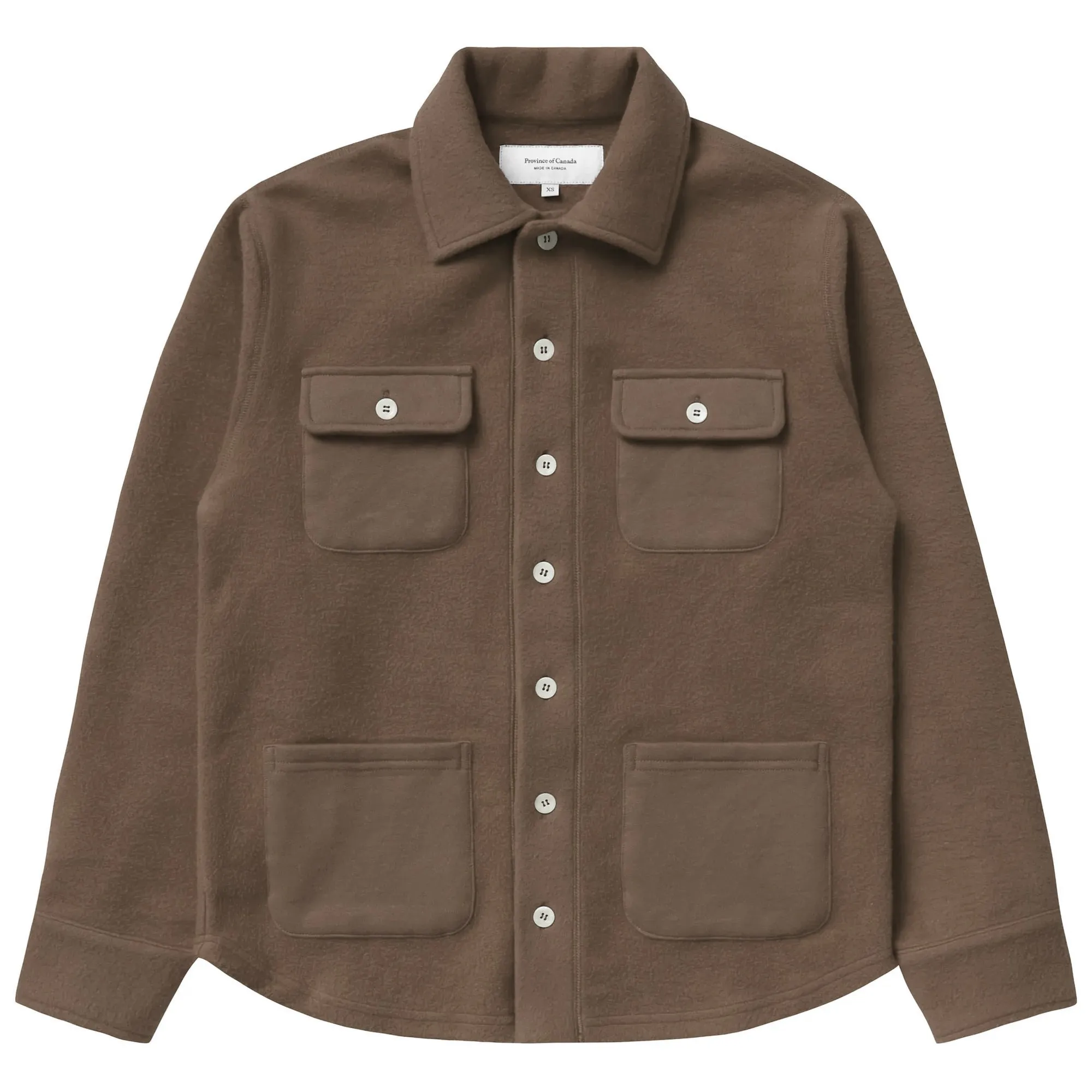 Reverse Fleece Overshirt Chestnut - Unisex sold by Province of Canada
