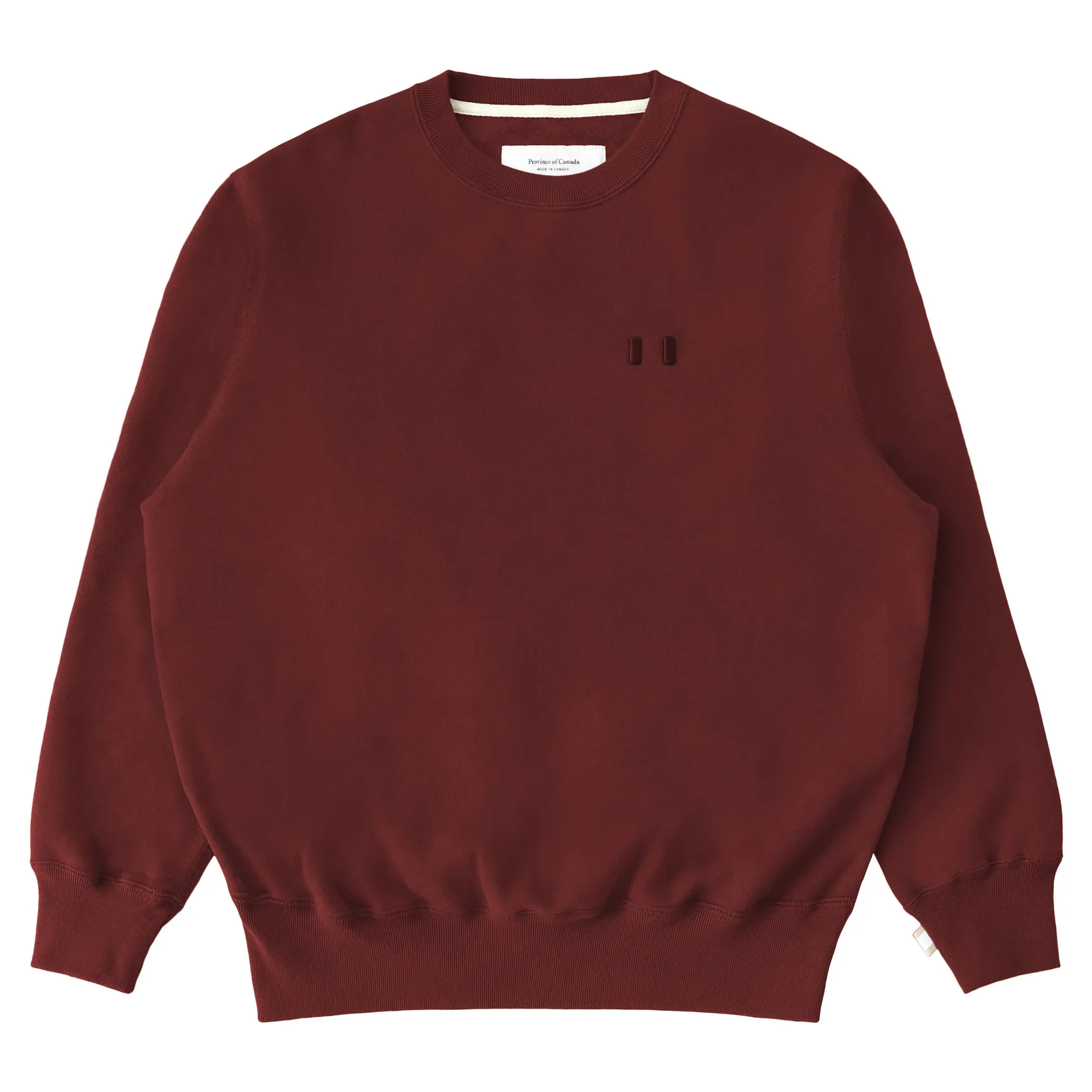 Flag Fleece Sweatshirt Burgundy - Unisex sold by Province of Canada