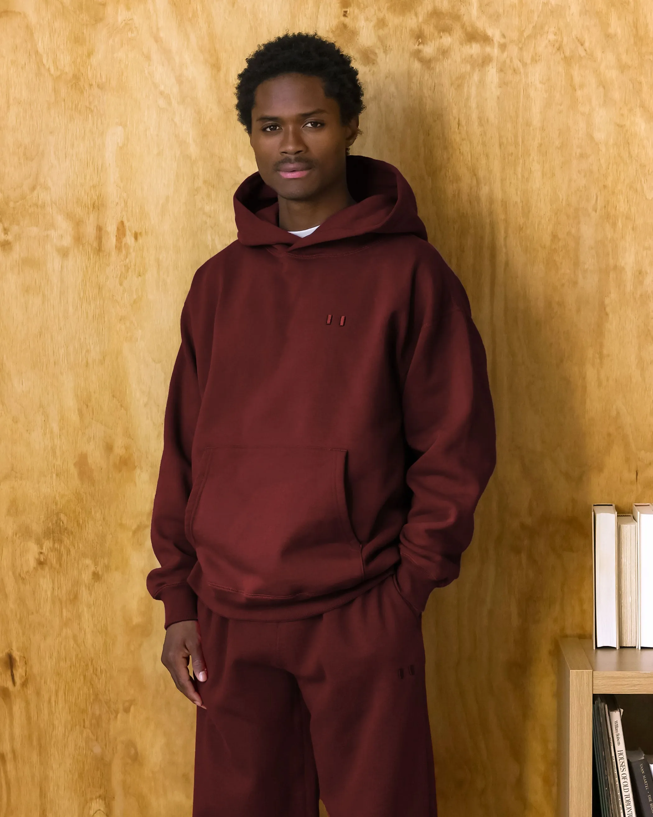 Flag Fleece Hoodie Burgundy - Unisex sold by Province of Canada product image thumbnail 3