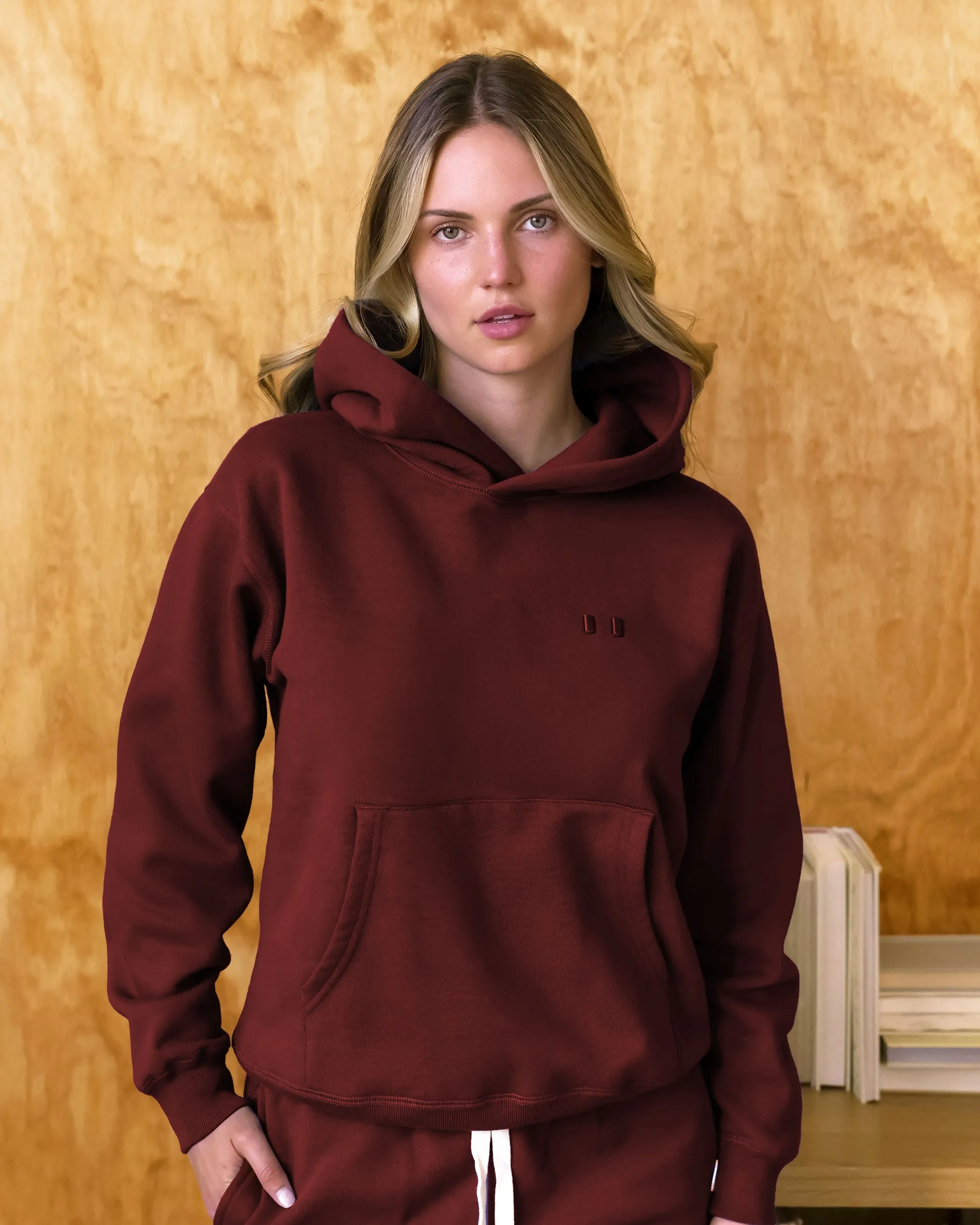 Flag Fleece Hoodie Burgundy - Unisex sold by Province of Canada product image thumbnail 2