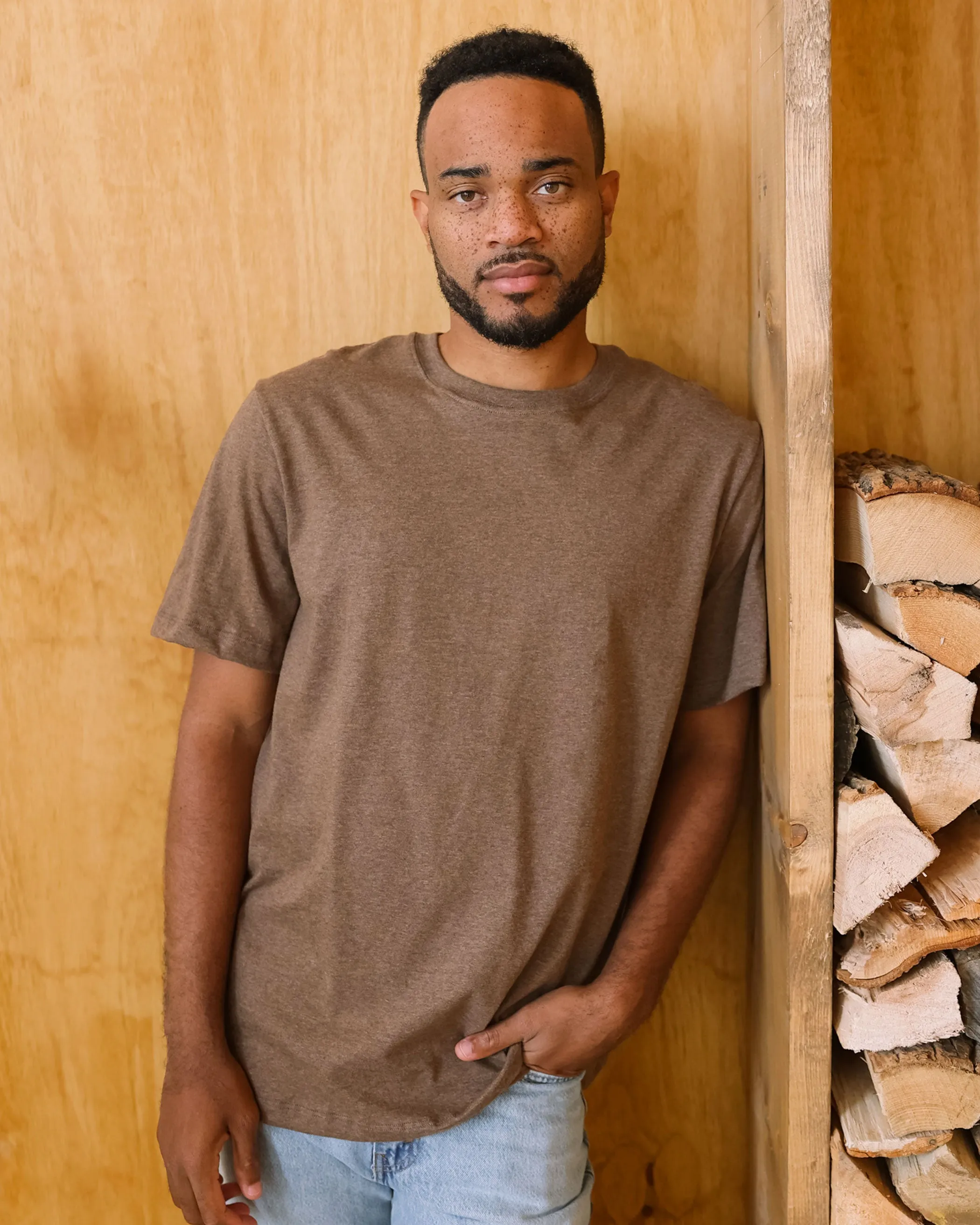 Monday Tee Heather Brown - Unisex sold by Province of Canada product image thumbnail 2