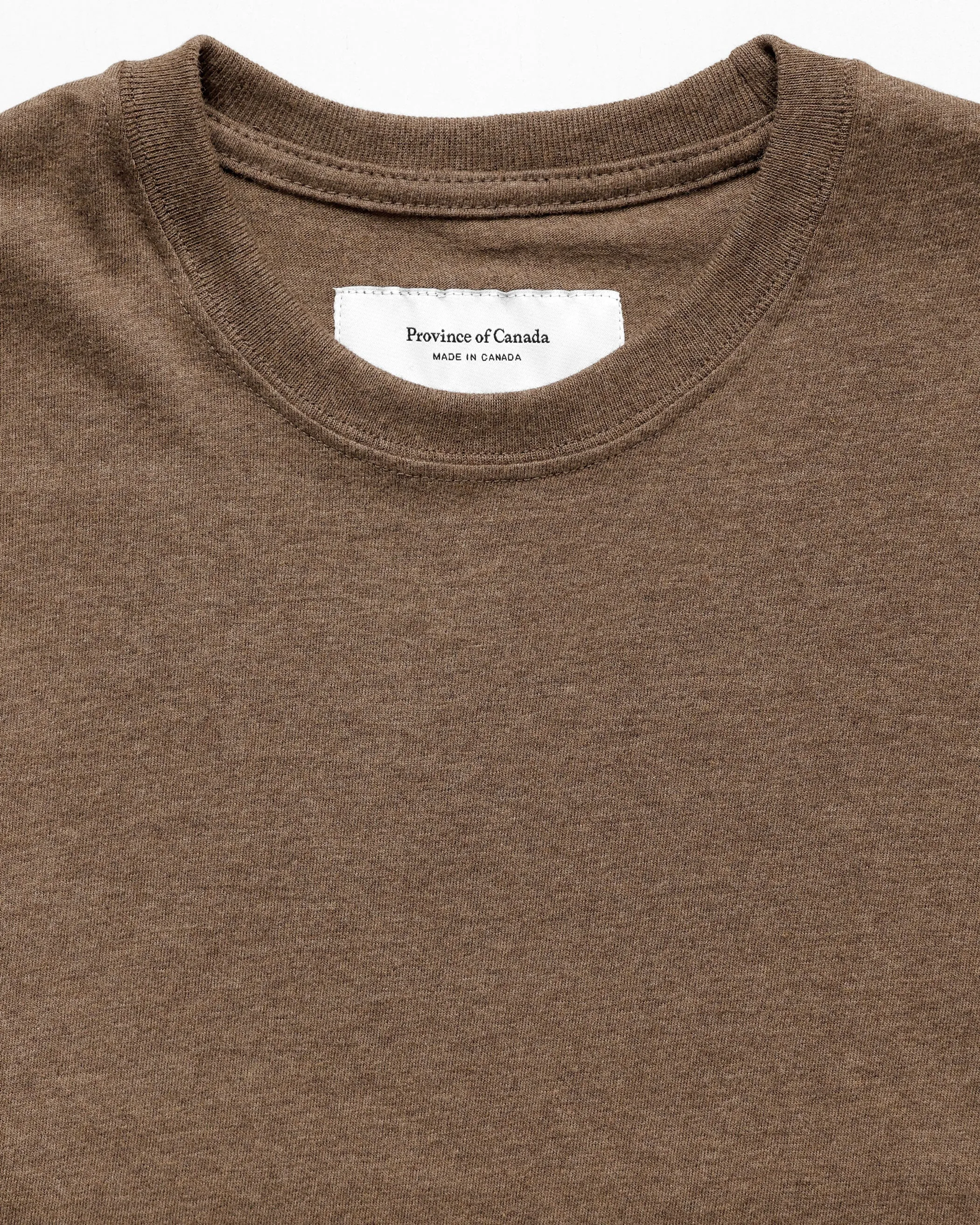 Monday Long Sleeve Crop Top Heather Brown sold by Province of Canada product image thumbnail 3