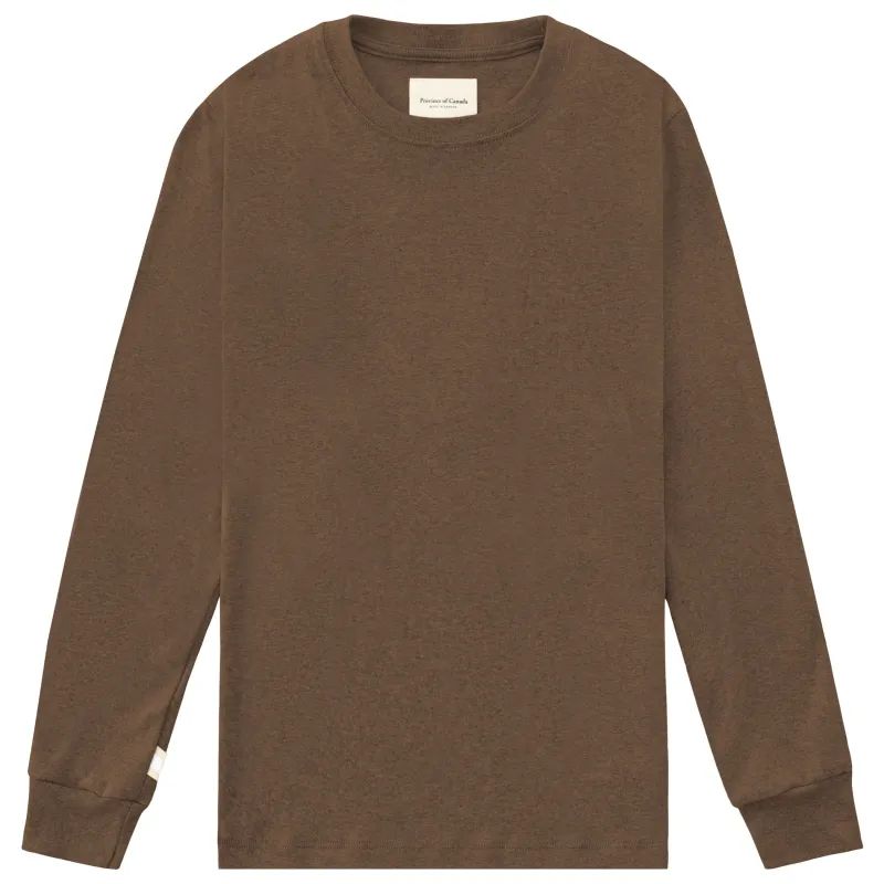 Almost Pyjama Long Sleeve Tee Heather Brown - Unisex sold by Province of Canada