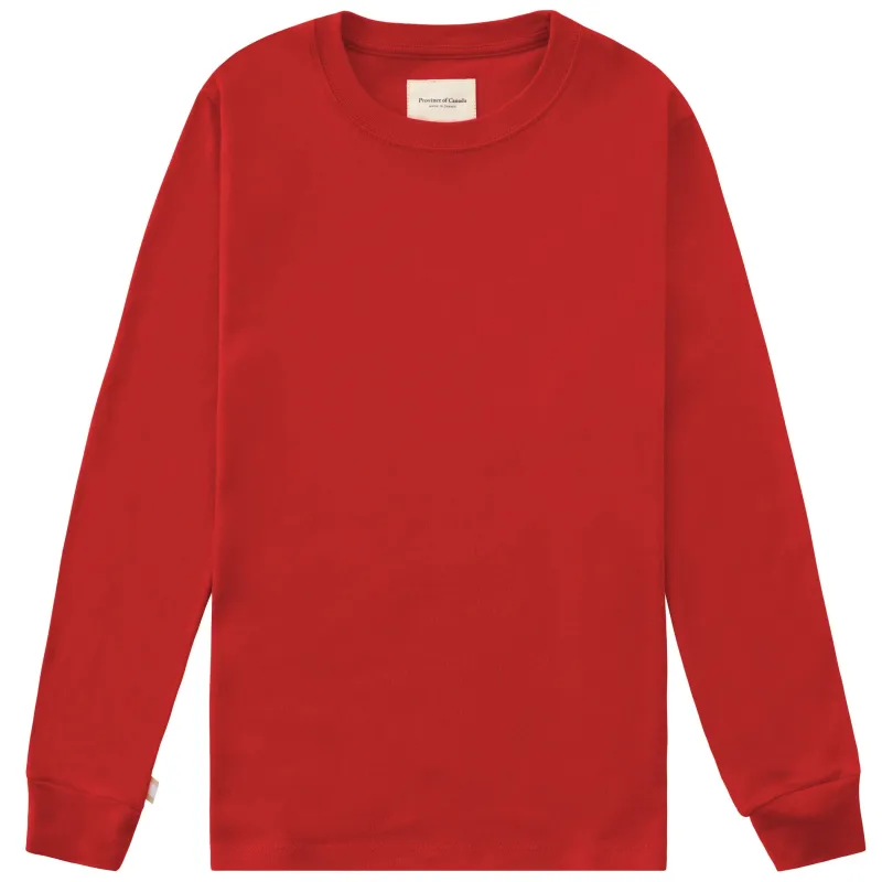 Almost Pyjama Long Sleeve Tee Red - Unisex sold by Province of Canada