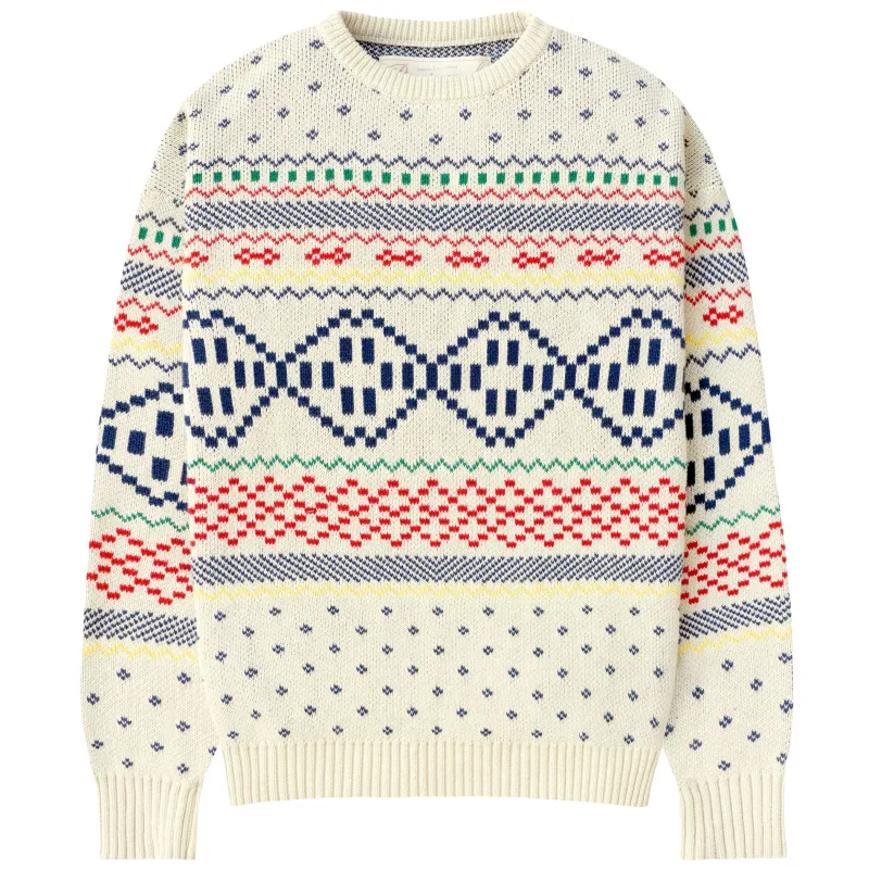 Fair Isle Cotton Knit Sweater - Unisex sold by Province of Canada