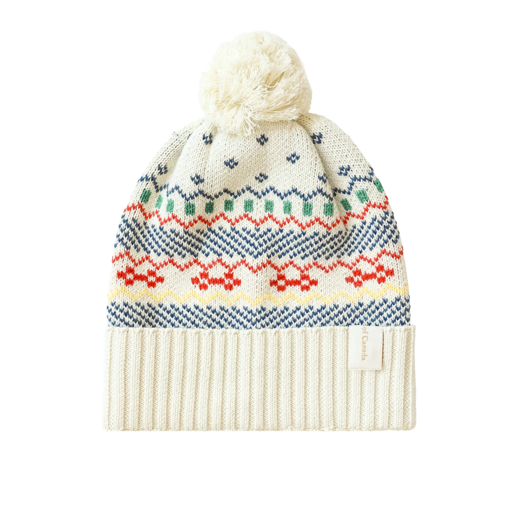 Fair Isle Cotton Knit Toque sold by Province of Canada