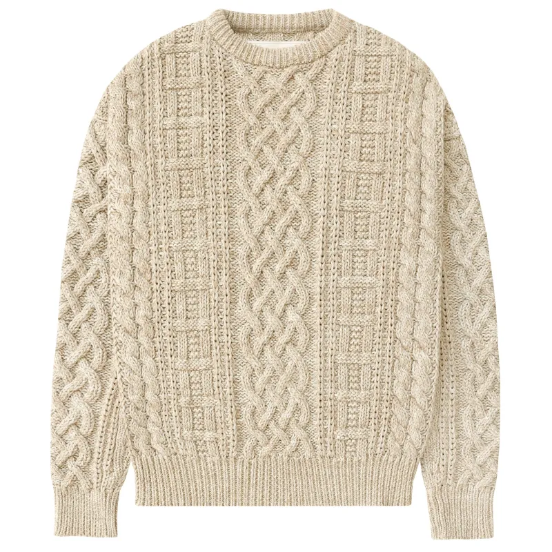 Ivy Cable Knit Sweater Heather Beige - Unisex sold by Province of Canada
