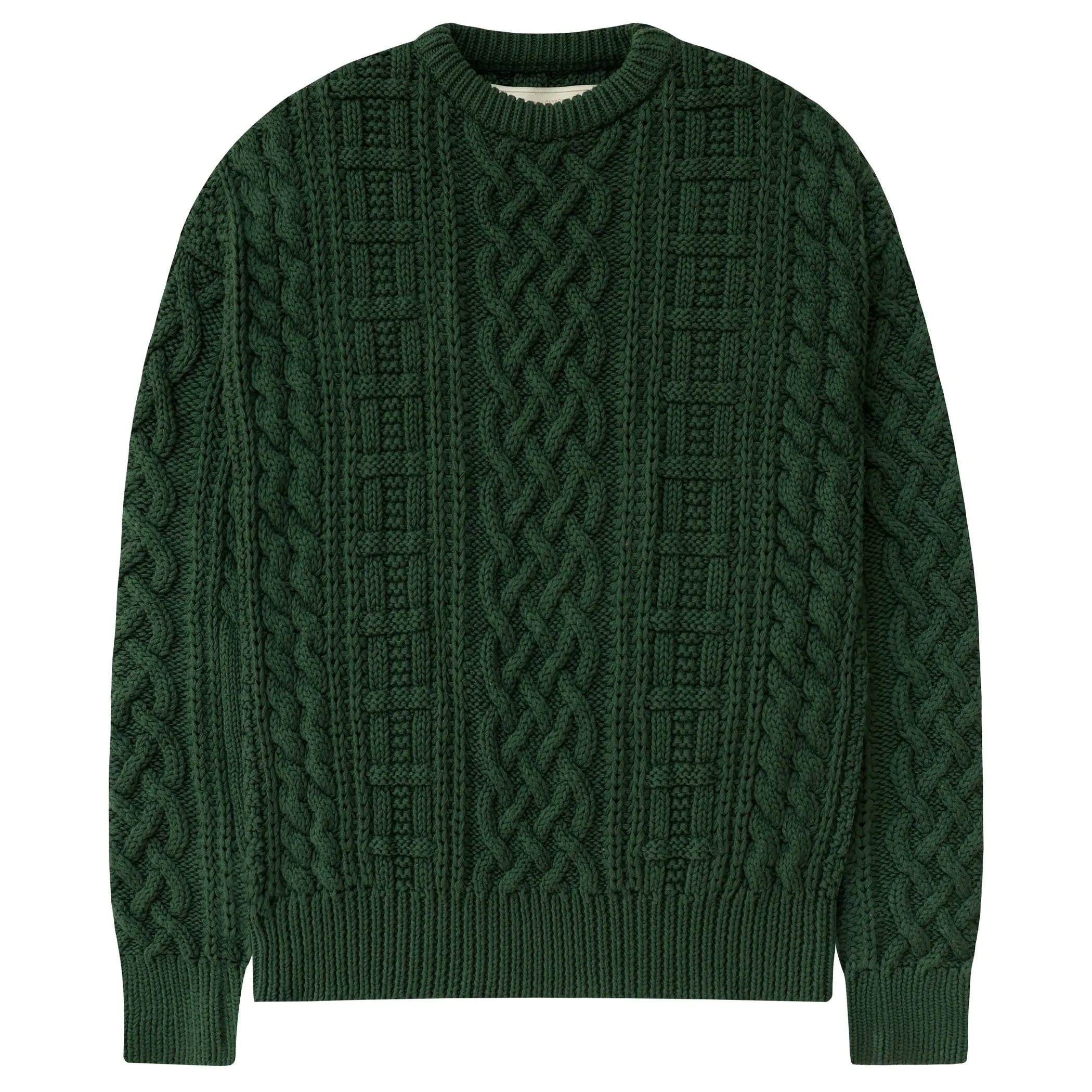 Ivy Cable Knit Sweater Forest - Unisex sold by Province of Canada