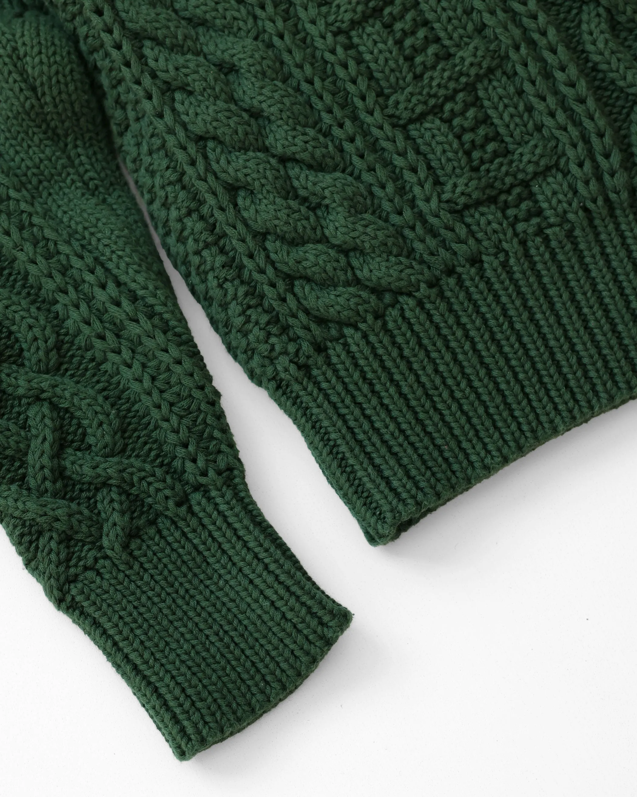 Ivy Cable Knit Sweater Forest - Unisex sold by Province of Canada product image thumbnail 3