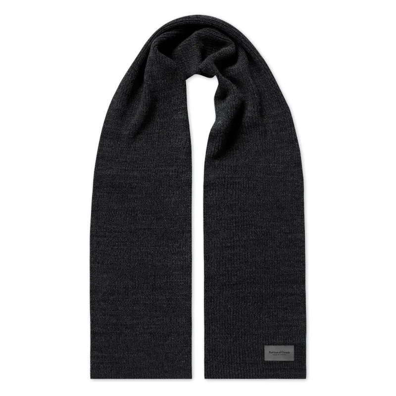 Cotton Knit Scarf Heather Black sold by Province of Canada