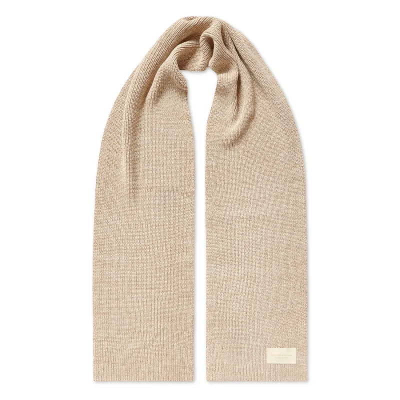Cotton Knit Scarf Heather Beige sold by Province of Canada