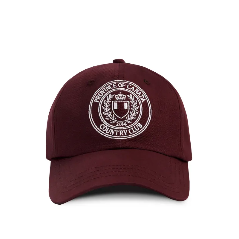Country Club Baseball Hat Dark Burgundy sold by Province of Canada