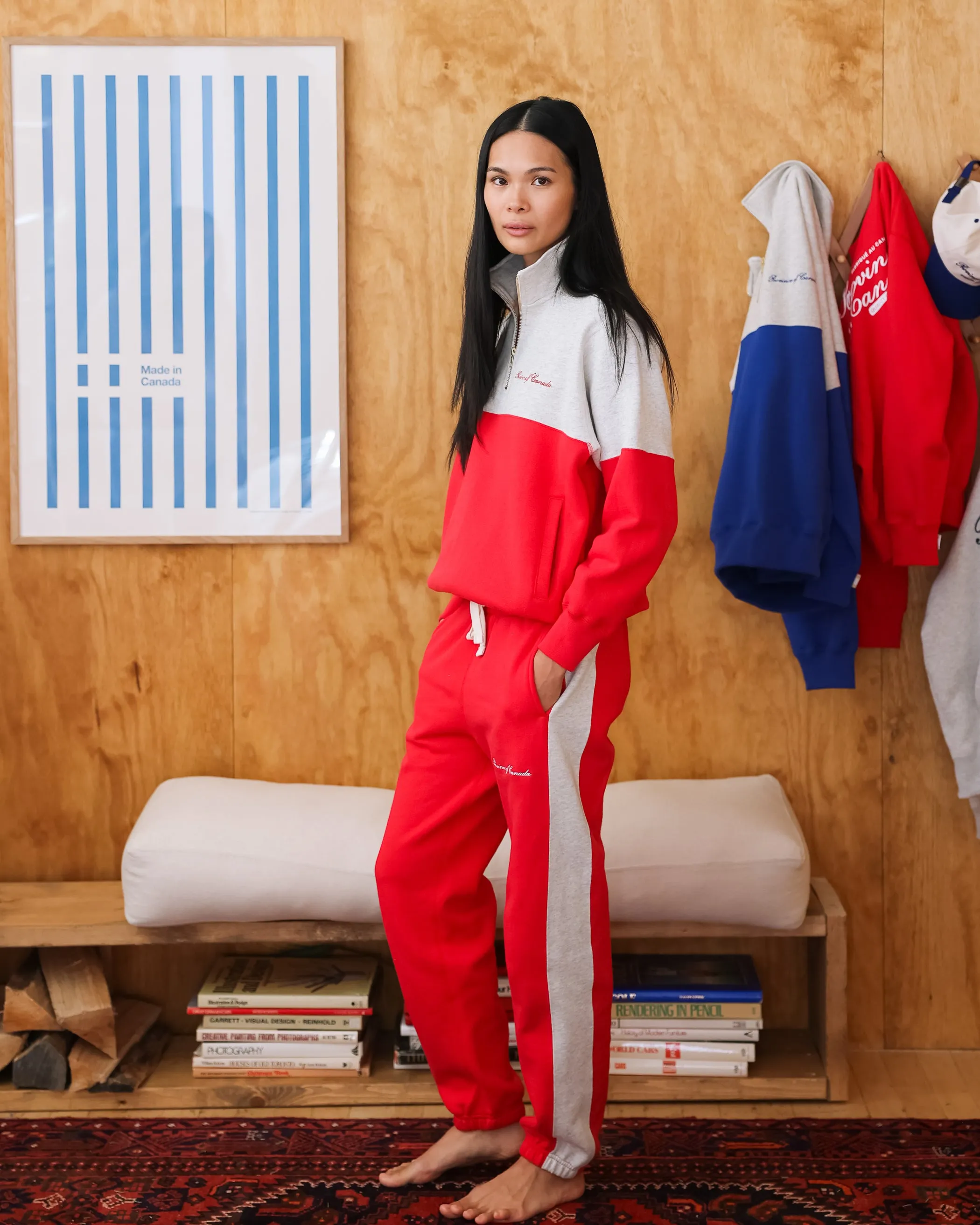 Club Fleece Sweatpant Red - Unisex sold by Province of Canada product image thumbnail 2