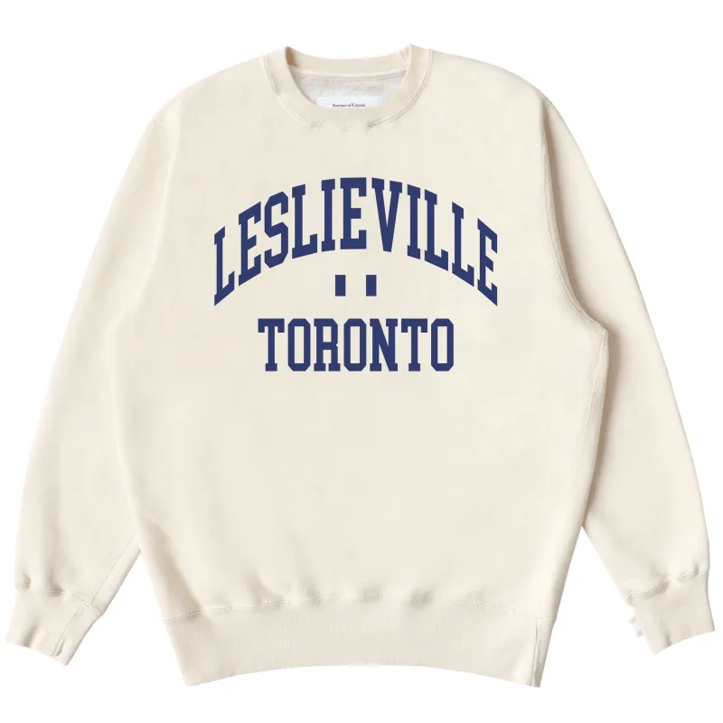 Leslieville Fleece Sweatshirt Cream - Unisex sold by Province of Canada