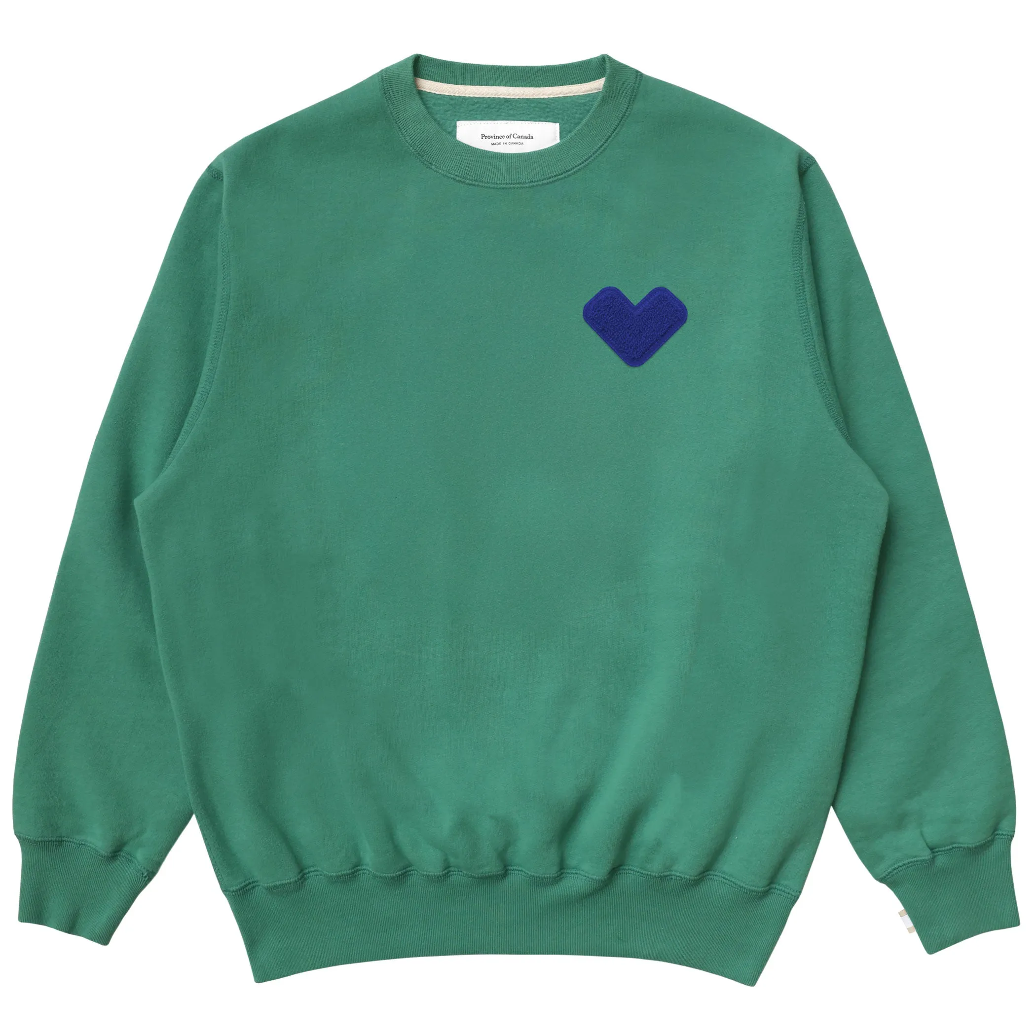 Heart Sweatshirt Green - Unisex sold by Province of Canada