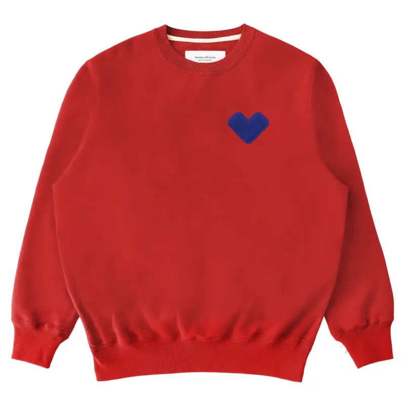 Heart Sweatshirt Red - Unisex sold by Province of Canada